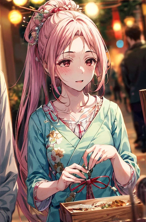 {{{{masutepiece}}}}, {{{ultra - detailed}}}, {{{hight resolution}}}, {{Good anatomy}}, (((Best Quality))), ((extremely delicate and beautiful)), {{an extremely detailed and delicate}}, {8k cg wallpaper}, {{Illustration}}, hair stick:1.4, Bokeh, (color difference:1.22), (1girl in:1),花魁, hiten1,Female, 20 years old、Beautuful Women