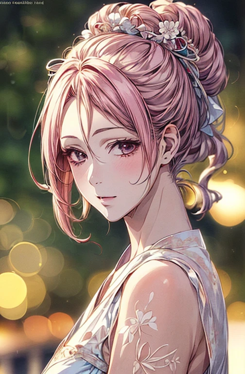 {{{{masutepiece}}}}, {{{ultra - detailed}}}, {{{hight resolution}}}, {{Good anatomy}}, (((Best Quality))), ((extremely delicate and beautiful)), {{an extremely detailed and delicate}}, {8k cg wallpaper}, {{Illustration}}, hair stick:1.4, Bokeh, (color difference:1.22), (1girl in:1),花魁, hiten1,Beautuful Women、The most beautiful in the world、Best style、Perfect style