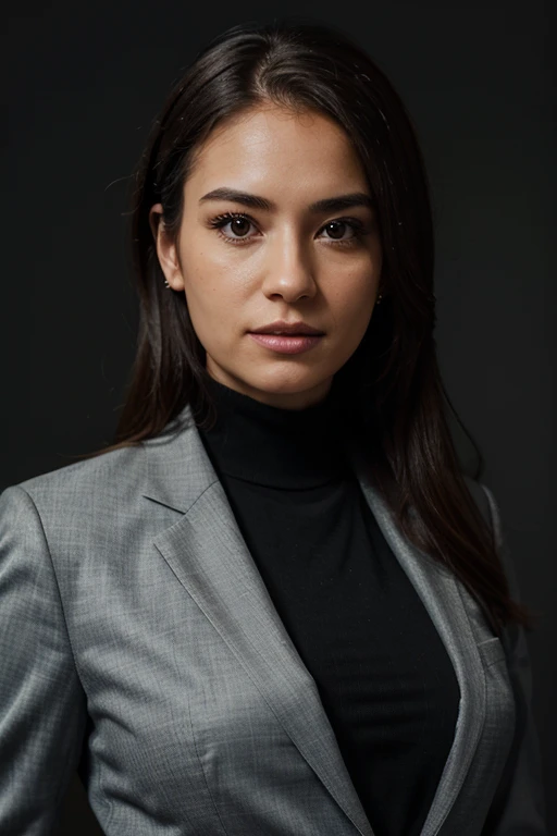 8k Linkedin professional photo of a woman in a suit with studio lighting, bokeh, corporate portrait headshot photograph best corporate photo winner, meticulous detail, hyperrealistic, centered uncropped symmetrical beautiful.