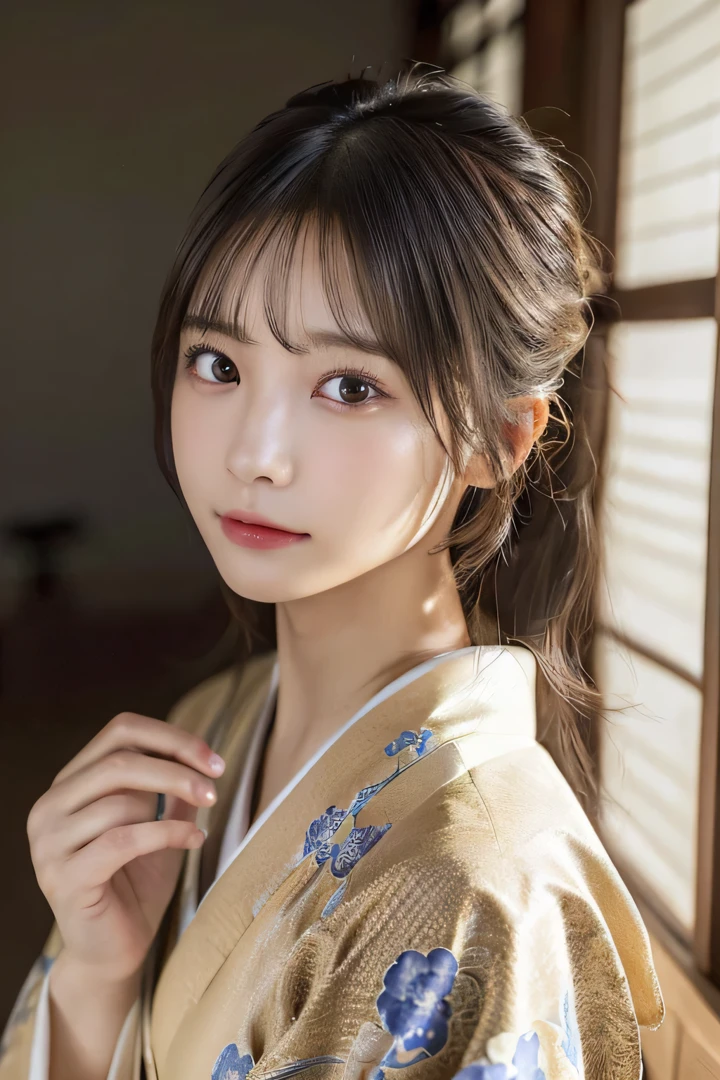(Kimono)、(Two sisters 3 and 16)、inside in room、(top-quality,masterpiece:1.3,超A high resolution,),(ultra-detailliert,Caustics),(Photorealsitic:1.4,RAW shooting,)Ultra-realistic capture,A highly detailed,high-definition16Kfor human skin、 Skin texture is natural、、The skin looks healthy with an even tone、 Use natural light and color、(Two Women)、japanes,,kawaii,A dark-haired,Middle hair,(depth of fields、chromatic abberation、、Wide range of lighting、Natural Shading、)、