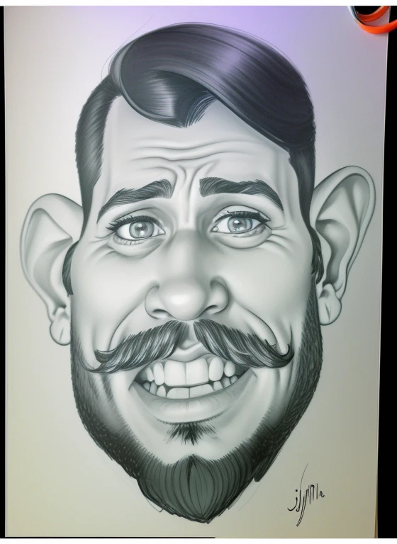 um desenho de um homem com barba e bigode, caricatural, caricatura!!!, estilo de desenho animado, caricatura, Alarcon Cartunista, retrato dos desenhos animados, professional sketch, desenho dos desenhos animados, Caricature illustration, caricaturista, desenhos animados realistas, Jim Carrey caricatura realismo, arte dos desenhos animados, realistic sketch, artist sketch, Potrait, cara dos desenhos animados, hand drawn cartoon