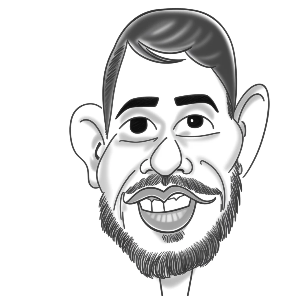 a cartoon caricatura of a man with a beard and mustache, caricatura illustration, caricatura style, caricatura, caricatura!!!, retrato dos desenhos animados, caricatural, professional sketch, digital sketch, Alarcon Cartunista, cartunesco, jim carrey caricatura realism, Retrato 2D, desenhado com photoshop, h3h3, Carregado, retrato estilizado, desenho animado altamente detalhado