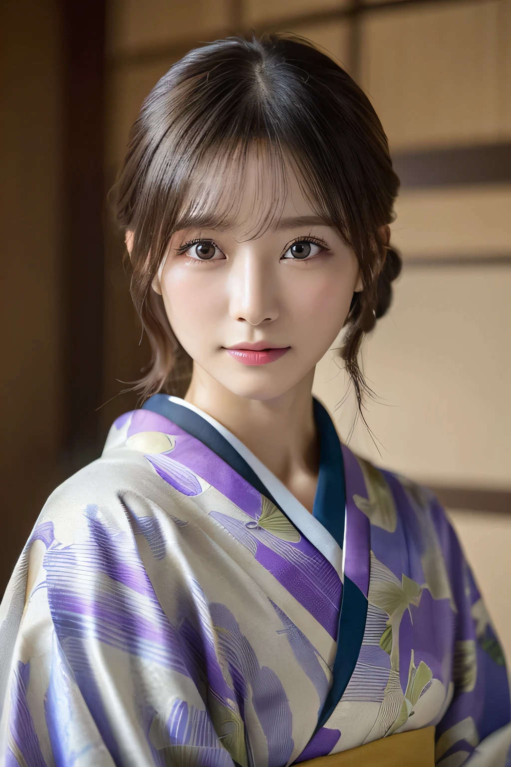 (Kimono）、(2 females, 43 years old and 16 years old)、inside in room、(top-quality,​masterpiece:1.3,超A high resolution),(ultra-detailliert,Caustics),(Photorealsitic:1.4,RAW shooting)Ultra-realistic capture,A highly detailed,high-definition16Kfor human skin、 Skin texture is natural、The skin looks healthy with an even tone、 Use natural light and color、(Two Women)、japanes、kawaii,A dark-haired,Middle hair,(depth of fields、chromatic abberation、Wide range of lighting、Natural Shading)