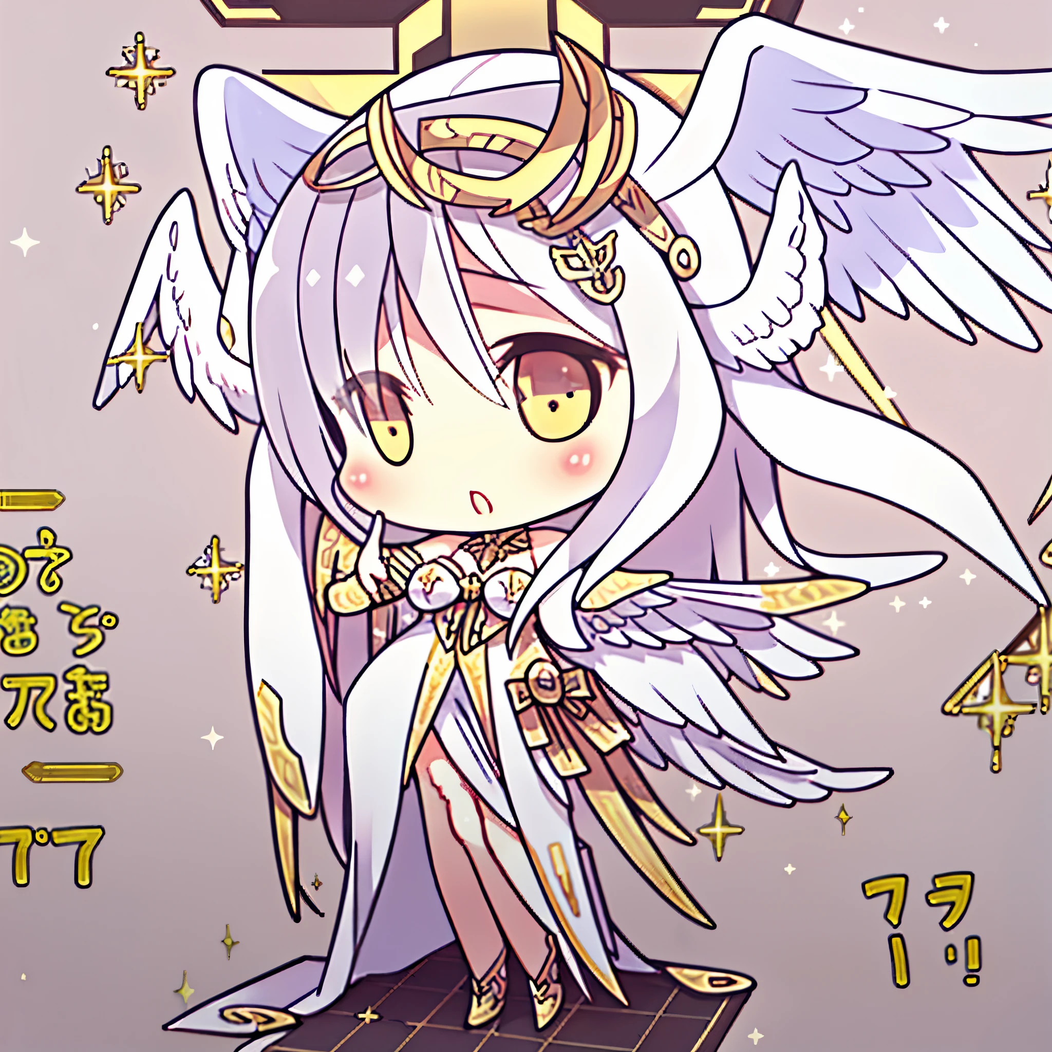 chibi, masterpiece:1.2, best quality, detailed and beautiful, very precise detailed, ultra detailed, extremely detailed body, realistic, extremely delicate and beautiful, extremely beautiful detailed anime face and eyes, extremely detailed body, Authentic and detailed face, there is a woman in a dress with wings on a stage, full - body majestic angel, angel knight girl, fantasy outfit, tall female angel, wearing angel, epic angel wings, aion, wearing angel halo, angelic golden armor, angel in plastic armor, succubus in tight short dress, from lineage 2, high angel distant shot, seraphim