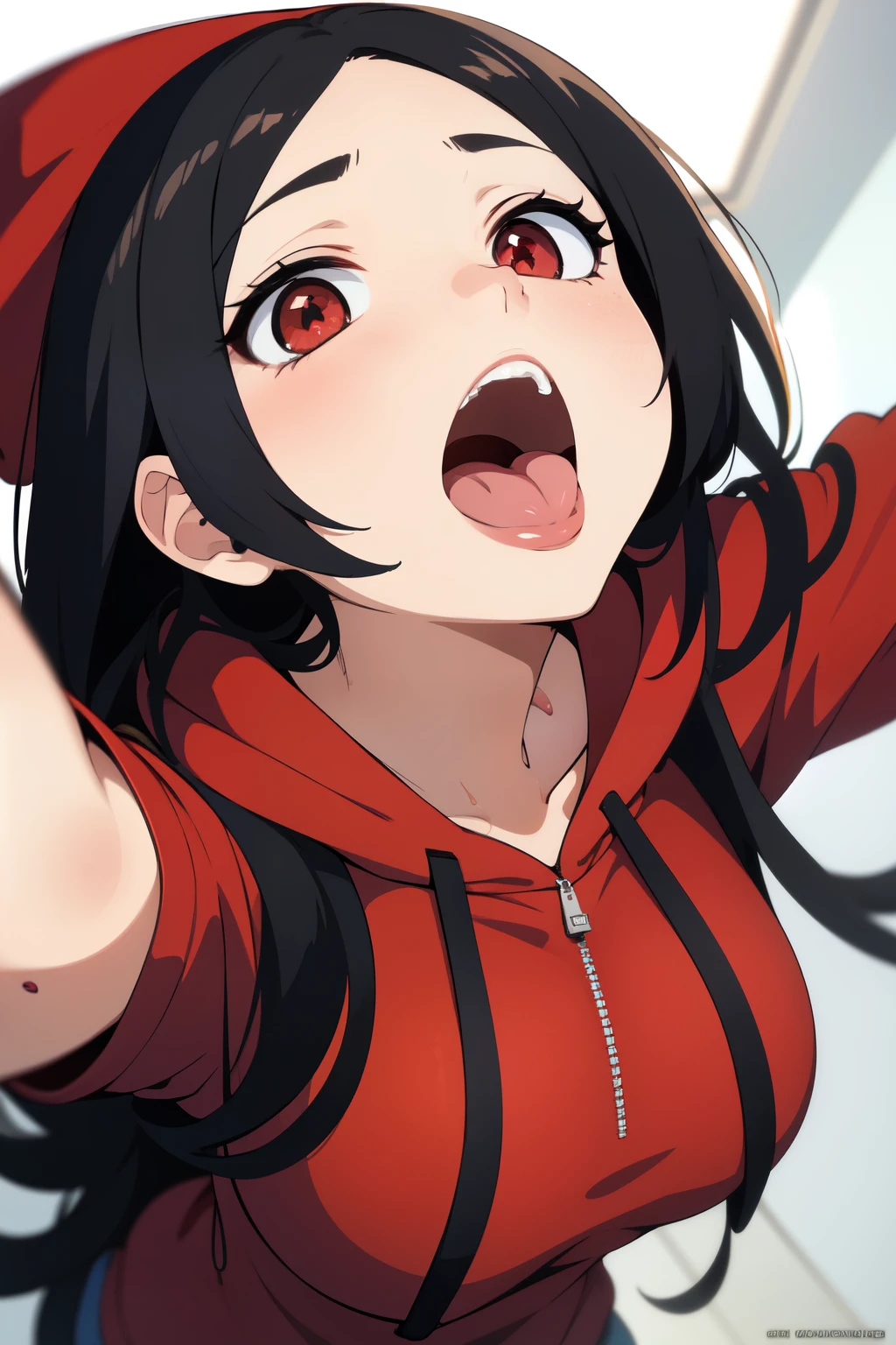 8k, raw photo, masterpiece, extremely detailed, best quality, professional lighting, high res, bautiful girl, (2 models, 1 girl and 1 man, man is standing behind her:1.3), (the man is holding up small Poké ball:1.3), dynamic, dramatic, (front view), BREAK (Pokémon:1.3), (she was turned into one of the Pokémons, she became one of the monsters of Pokémon, a male Pokémon trainer controls her, she is controlled as a Pokémon:1.4), she came out from the Poké ball, (the man of her master wearing cap is standing behind her, the man is controlling her, she is being commanded by the man:1.3), (she is forced submitting to her master), brainwashed, hypnotized, BREAK (outdoor), grassland, (she is on all fours and barking loudly like a threatening dog:1.3), (she is attacking the viewer with her hand because she is ordered by the man, she is becoming aggressive due to hypnosis:1.3), her body is being controlled against her will, (she is his pet), BREAK panic, confused face, sweat drop, (red eyes due to hypnosis), embarrassed, blush, humiliated, wide opened mouth, (fang), sfw