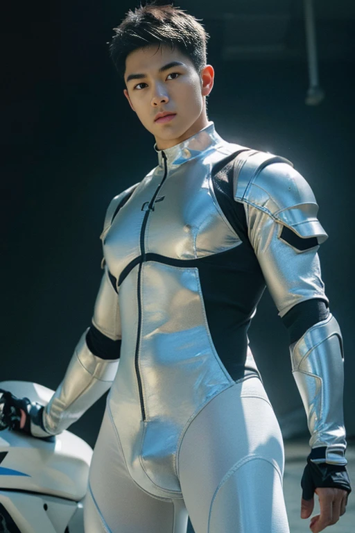 ((Best Quality, 8K, ultra-detailed, Masterpiece: 1.3)), 1boy, shiny skin, sharp, Perfect Body Beauty, realistic shaded perfect body, (handsome face:1.1),("bodysuit, techwear,big bulge ":1.2),("leggins , armor":1.1),("glove, armor":1.1 ),(techwear)(dynamic pose:1.1), thigh , battle field , (ass focus:1.1), octane render , photorealistic , Watching Viewers True 4K light and shadow , nsfw , (foot) , (buttock) , (puffy nipples) , (swollen nipples) , (unreal engine) ,(octane render , ultra-realistic , best quality , highly detail painting , super detail , dynamic angle , super-resolution , maxiumum clarity and sharpness , hdr) , (detail face) , (((photorealistic))) , (real man) , ((realistic photo)) ,(realistic style) , (real photo) , focus , detail , best quality, high-resolution , huge fat buttock