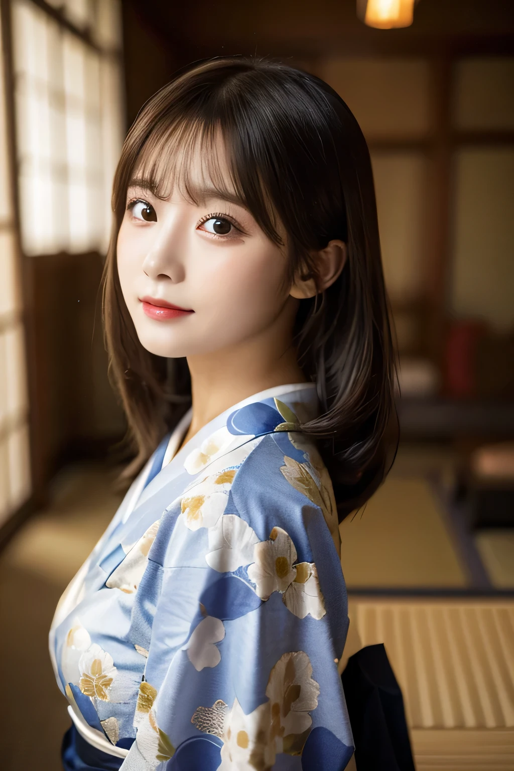 (Kimono)、((Two sisters aged 33 and 16))、inside in room、(top-quality,masterpiece:1.3,超A high resolution,),(ultra-detailliert,Caustics),(Photorealsitic:1.4,RAW shooting,)Ultra-realistic capture,A highly detailed,high-definition16Kfor human skin、 Skin texture is natural、、The skin looks healthy with an even tone、 Use natural light and color、(Two Women)、japanes,,kawaii,A dark-haired,Middle hair,(depth of fields、chromatic abberation、、Wide range of lighting、Natural Shading、)、