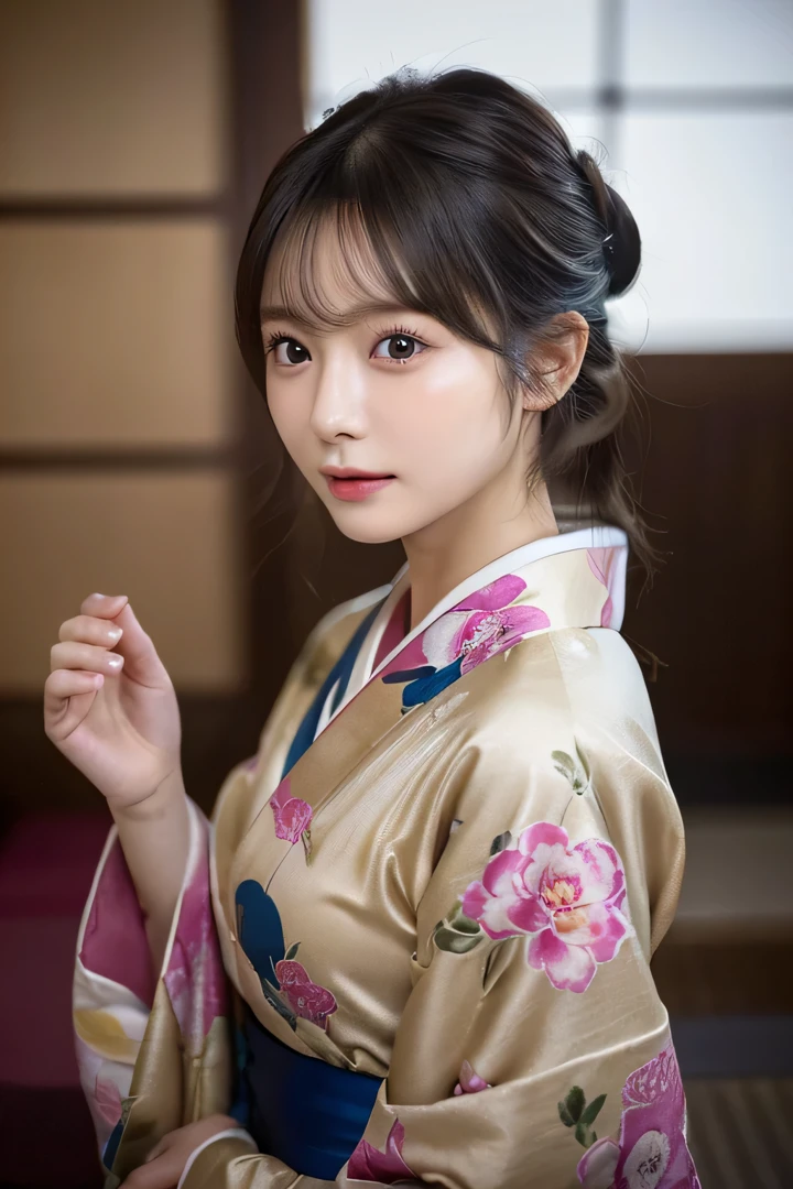 (Kimono)、((Two sisters aged 33 and 23))、inside in room、(top-quality,masterpiece:1.3,超A high resolution,),(ultra-detailliert,Caustics),(Photorealsitic:1.4,RAW shooting,)Ultra-realistic capture,A highly detailed,high-definition16Kfor human skin、 Skin texture is natural、、The skin looks healthy with an even tone、 Use natural light and color、(Two Women)、japanes,,kawaii,A dark-haired,Middle hair,(depth of fields、chromatic abberation、、Wide range of lighting、Natural Shading、)、