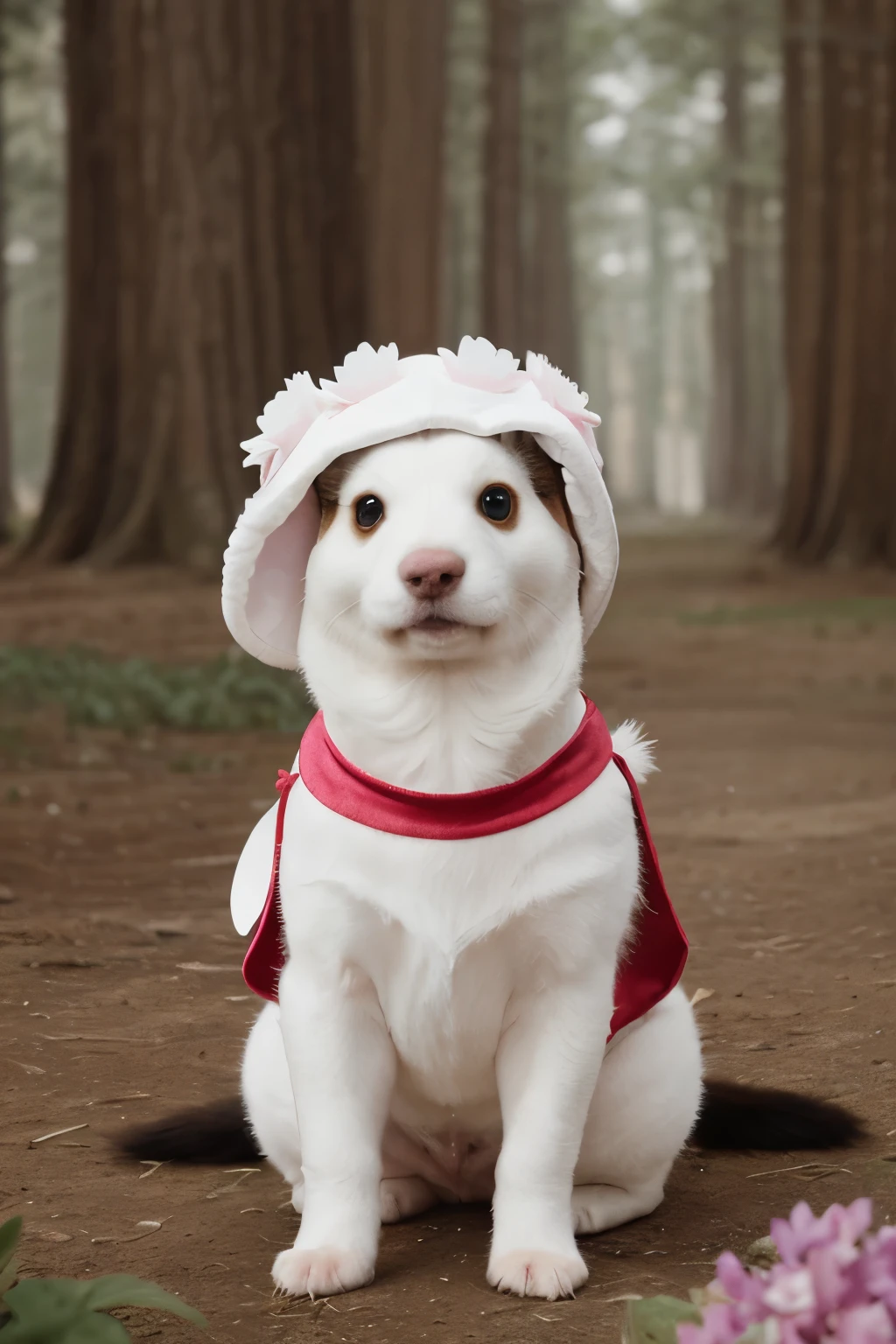 white,  the hamster in the forest flower adventure costume ,Abenteuerkleidung ,Animation,nicht menschen, Tiere animationen