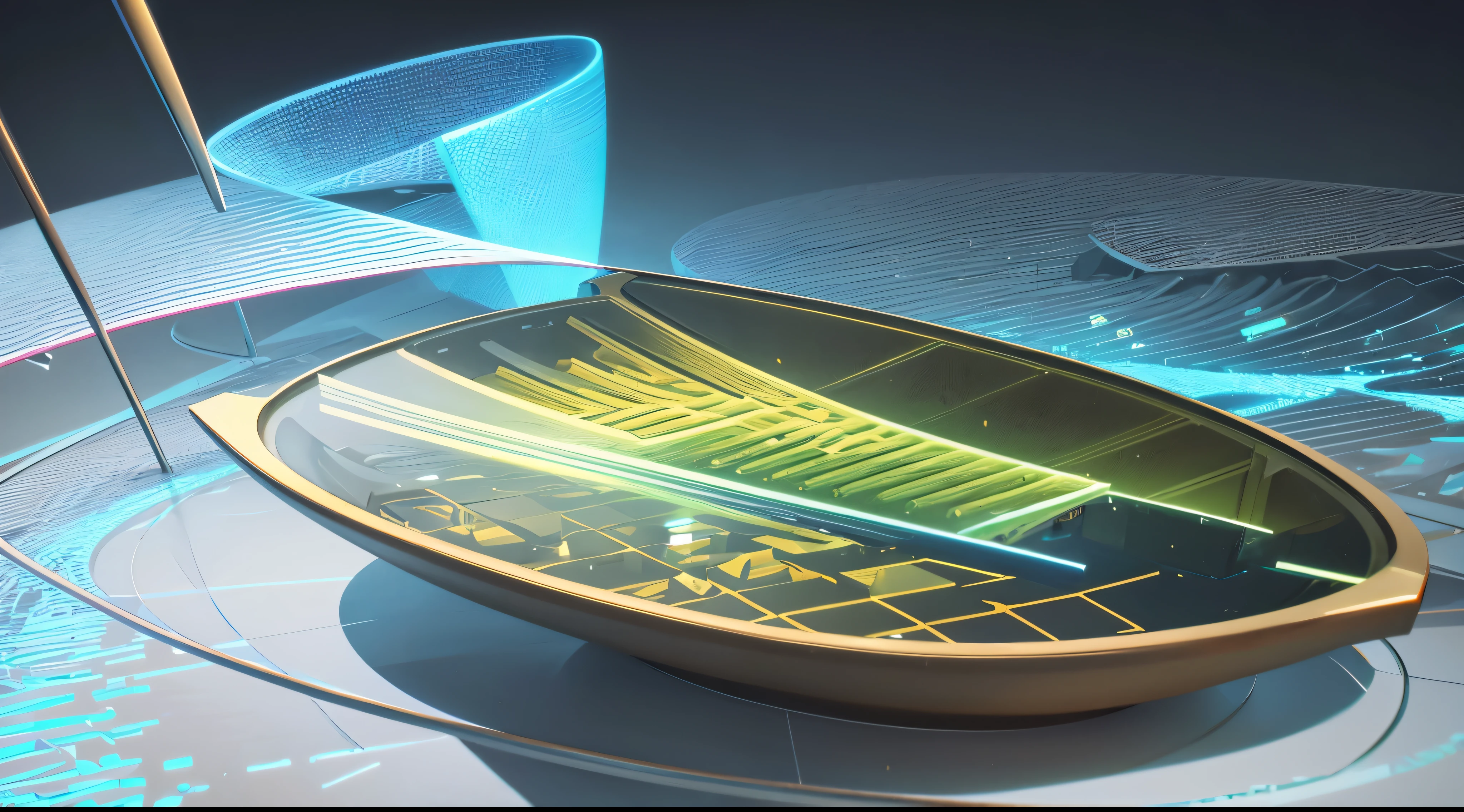 Engaging 3D visualization featuring stunning graphs、glinting
