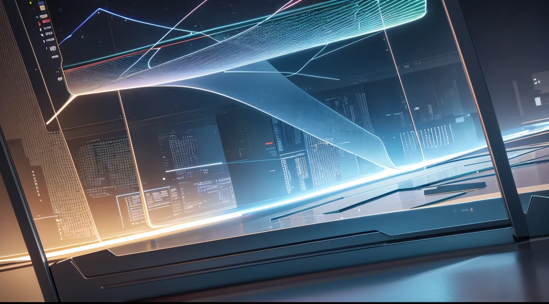 Engaging 3D visualization featuring stunning graphs、glinting