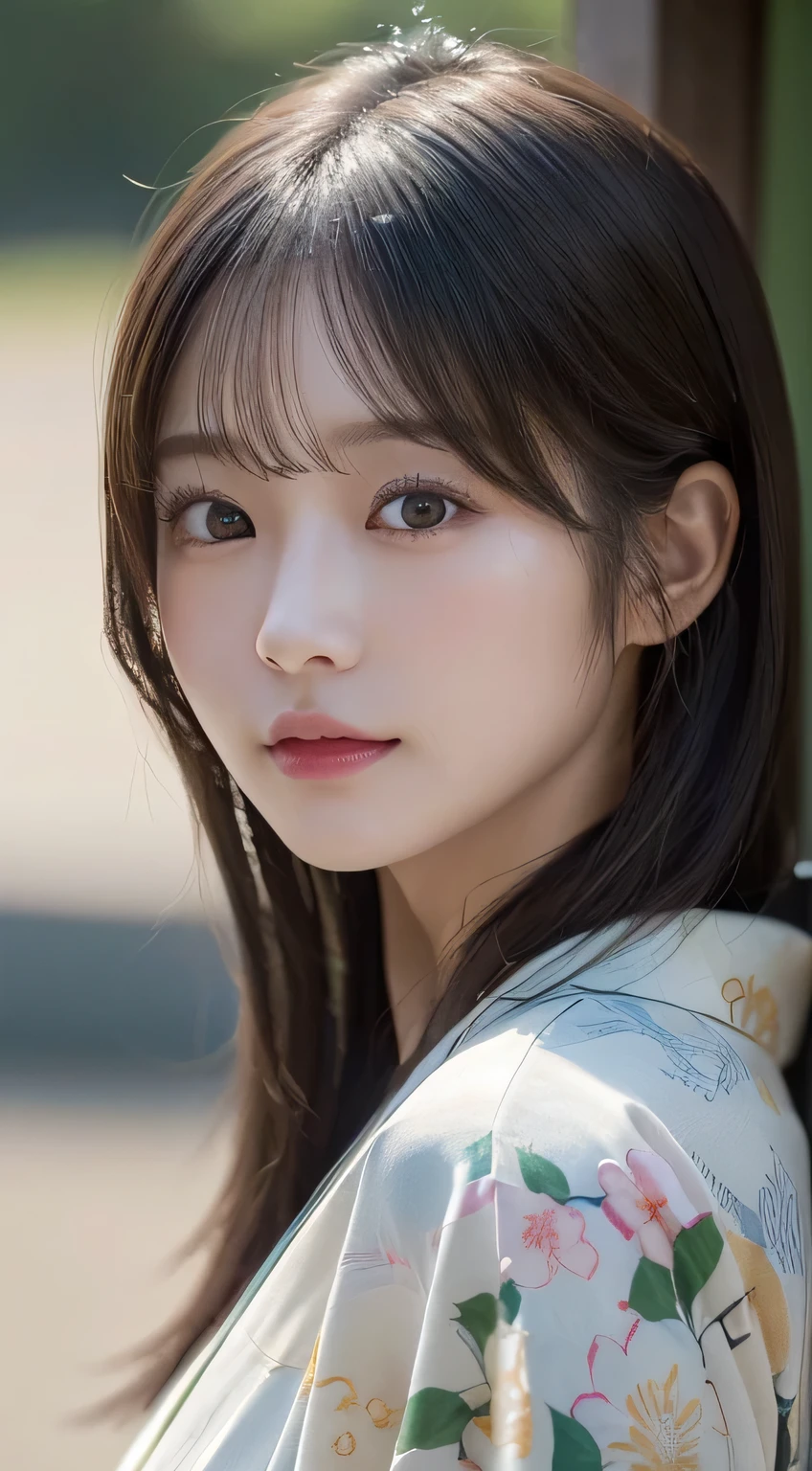 (Kimono)、(33yo)、(top-quality,masterpiece:1.3,超A high resolution,),(ultra-detailliert,Caustics),(Photorealsitic:1.4,RAW shooting,)Ultra-realistic capture,A highly detailed,high-definition16Kfor human skin、 Skin texture is natural、、The skin looks healthy with an even tone、 Use natural light and color、(One Woman)、japanes,,kawaii,A dark-haired,Middle hair,(depth of fields、chromatic abberation、、Wide range of lighting、Natural Shading、)、