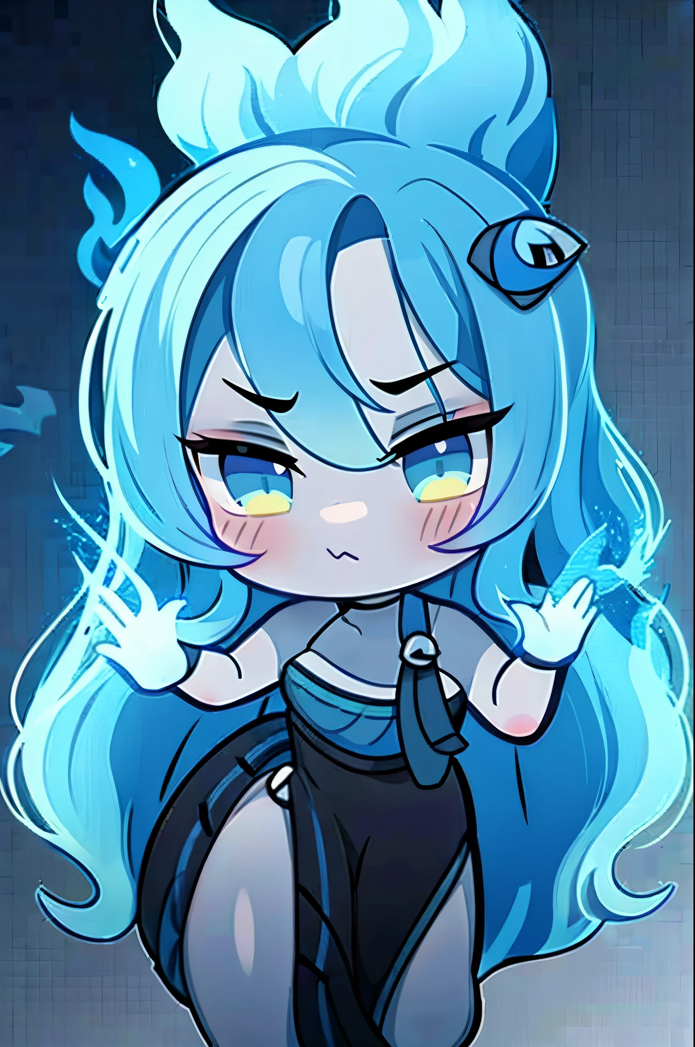 make a mini hades cute and sexy chibi woman