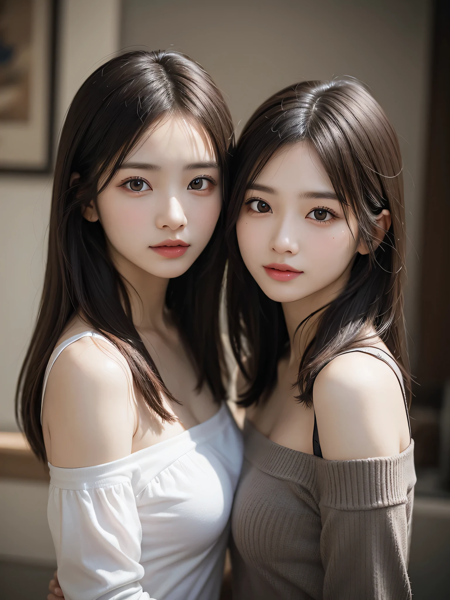 ulzzang-6500-v1.1,(RAW Photos:1.2), (Photorealistic), (Genuine:1.4), ((masterpiece)),(Very realistic, High resolution, Detailed face, Beautiful Eyes), Glowing silver hair、blue eyes、Pure beautiful girl、
