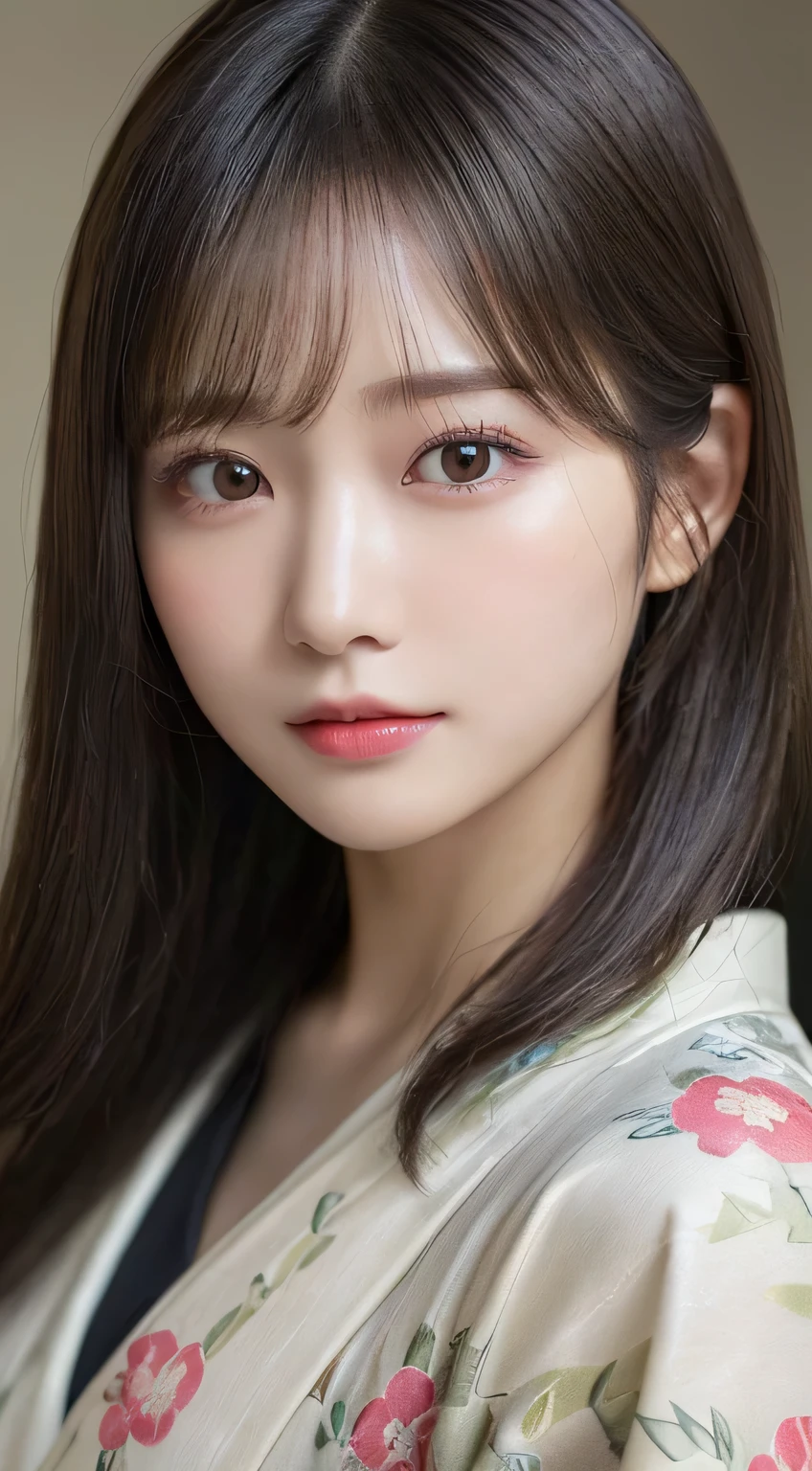(Kimono)、(33yo)、(top-quality,masterpiece:1.3,超A high resolution,),(ultra-detailliert,Caustics),(Photorealsitic:1.4,RAW shooting,)Ultra-realistic capture,A highly detailed,high-definition16Kfor human skin、 Skin texture is natural、、The skin looks healthy with an even tone、 Use natural light and color、(One Woman)、japanes,,kawaii,A dark-haired,Middle hair,(depth of fields、chromatic abberation、、Wide range of lighting、Natural Shading、)、
