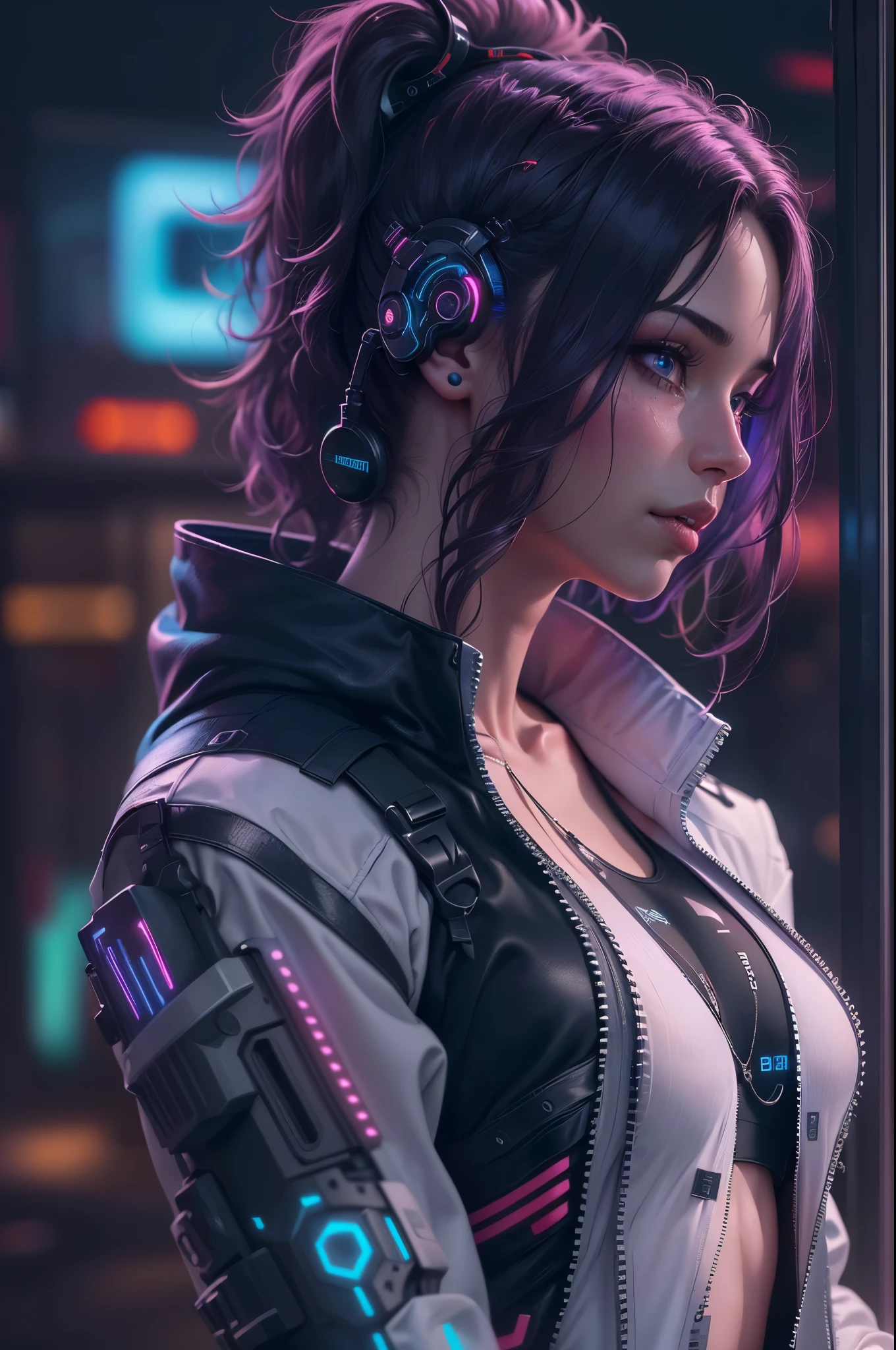 Wawavawa bonito como bruxa, rosto lindo detalhado, wearing a gothic dress, esthetic, Synthwave, cores escuras, psicodelic, art-station, coroa feita por flores, arte conceito, liso, Extremely sharp details, detalhes afinados, ultra high def, 8 mil, Motor Unreal 5, focus ultra sharp, illustration, Arte por Artgerm, Greg Rutkowski e Alphonse Mucha, luz noturna, --auto --s2