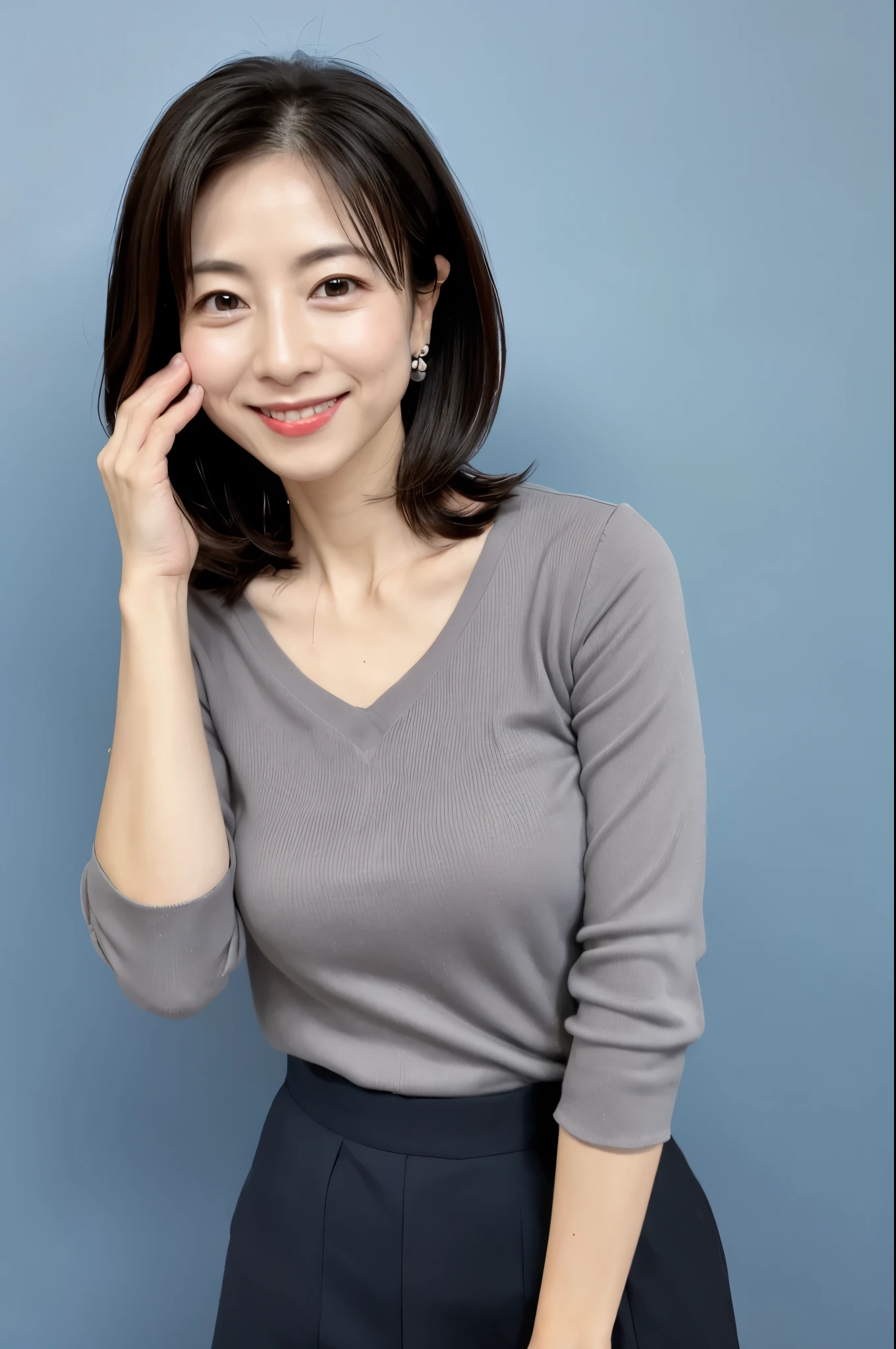 portlate、8K、hightquality、Realistic photo images、39 years old、A Japanese Lady、Neat and clean wife、house wife、Reproduce natural and realistic eyes、Japan Person Stand、small tits、Beautiful black hair、Shorthair、(straight haired)、light make-up、octan render、beautiful  lighting、Composition of the golden ratio、A smile、Everyday clothes、dressed casually、Natural background、blured background、4K、high-level image quality、Realistic photo images、A Japanese Lady、37 years old、Pure Japan human features、Lovely wife、The upper part of the body、middlebreasts、Light makeup、Suppin、Neat and clean beauty、A MILF、Sober clothing、greys、Beige、bloo、Casual attire、A slight smil、A dark-haired、Small black eyes、Background bokeh