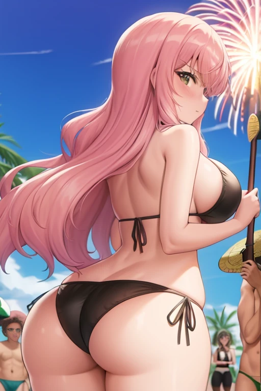 Mejor peso a 0.6~0.7para el bikini:1girl,Louise Francoise Le Blanc de la Valliere, bikini,cabo,muslos negros,para bikini:1girl, Louise Francoise Le Blanc de la Valliere,pink bikini mexicano,mariachi,tacos, tequila detallado 8k fondo de pantalla playa de mexico, Fireworks Night Mexico flag in the background, bandera de mexico y casas de mexico tijuana, ass, large ass, good ass, huge ass, (big ass:1.2), (large ass:1.2)