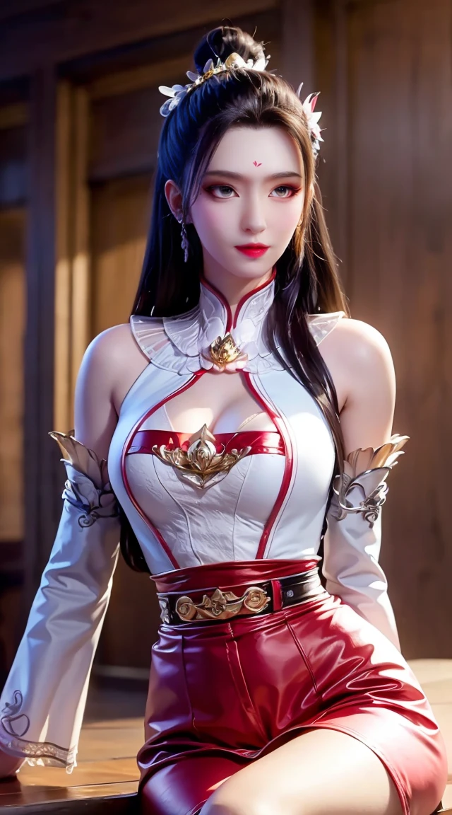"1 menina bonita no traje tradicional, wearing a traditional Chinese ao dai in luminous red, Ao Dai com o vermelho como cor principal, Borda preta do peito e borda dourada, Cabelos longos e franja branca, joias de cabelo mais detalhadas e bonitas, rostinha super fofa, cara extremamente bonita, sobrancelhas esparsas, most flawless beautiful face, ((pupila negra:0.8)), olhos muito bonitos, ((Olhos vermelhos:1.4)), Beautiful, detailed lashes and very magical makeup, nariz alto, Brincos, thin lips, red lips, sem sorrir, beautiful lips, rosto rosado, rosto limpo, flawless beautiful face , smooth white pele, (seios grandes: 0.9)), Blums breastig e seios super redondos): 0.9)), ((seios super apertados: 1.2)), ((breast augmentation: 0.8)), beautiful breasts, sitting on the floor, sentado com as pernas bem abertas, wide, not shy thighs, Hands behind back, Peito para a frente, leaning back sLuzly, Parte superior do corpo da menina bonita, meias de rede de peixe coloridas renda preta sexy, Foto 8k, super alta qualidade, hyper Realistic, 10x super pixels, Realistic photo, bright studio, Luz border, two-tone Luz color, (High detail) pele: 1.2), 8k ultra |, soft Luz, alta qualidade, volumetric Luz, Realistic, fotografia, high resolution, Luz, melhor foto, 4k, Qualidade 8k, Efeito de desfoque, smooth and sharp, 10x pixels, aurora, Luzning, super graphics, most Realistic graphicterior red flower background: 1.7)), soio, sozinho, retrato 9:16, extremely sharp, imagem surreal."