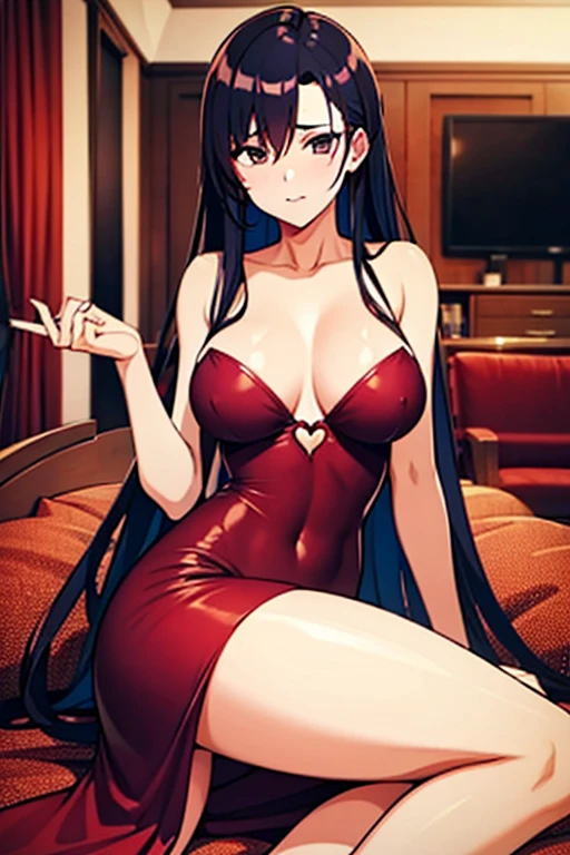 Mother Living room Sexy Velvet dress