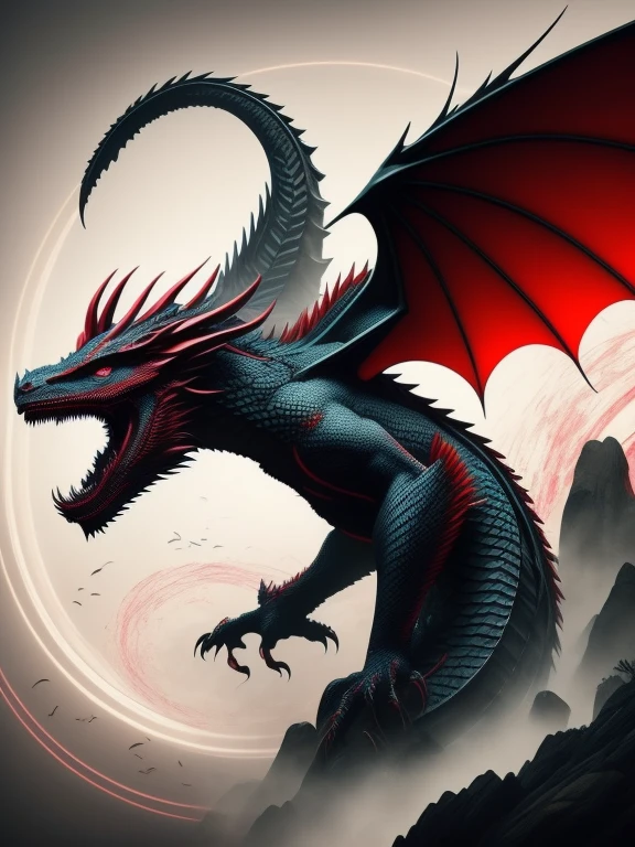 Conjure a mesmerizing representation of a female dragon seamlessly intertwining mythical prowess with the intriguing skills of a hacker, adorned in a captivating palette of red and black. Visualize her majestic scales shimmering in a dynamic blend of these intense hues, embodying the fiery strength and technological sophistication of a digital dragon. Infuse this mythical creature with an air of enigma, symbolized by a hacker's mask, signifying unparalleled technological finesse. Explore various perspectives—full body, upper body, back view, and front view—to craft a comprehensive and captivating portrayal. Develop a reference sheet (CharacterSheet:1) capturing the intricate details of this red-and-black dragon-hacker hybrid. Imagine a nighttime realm where the digital dragon, adorned in striking shades, unravels the magic of both its mythical nature and technological finesse. Offer choices for both a subtly shaded red and black background and a minimalist night setting, accentuating the visual allure of this unique fusion of ancient legend and modern hacking in the dragon's realm, mksks style,Negative prompt: (worst quality, low quality:1.4), child, deformed, malformed, bad hands, bad fingers, bad eyes, bad teeth, long body, blurry, duplicated, cloned, duplicate body parts, disfigured, extra limbs, fused fingers, extra fingers, twisted, distorted, malformed hands, malformed fingers, mutated hands and fingers, conjoined, missing limbs, bad anatomy, bad proportions, logo, watermark, text, lowres, mutated, mutilated, artifacts, gross, ugly, Visualize a breathtaking representation of a female dragon seamlessly blending mythical prowess with the intriguing skills of a hacker. Picture her majestic scales shimmering in a captivating palette of black and deep blue, embodying the strength and sophistication of a digital drago