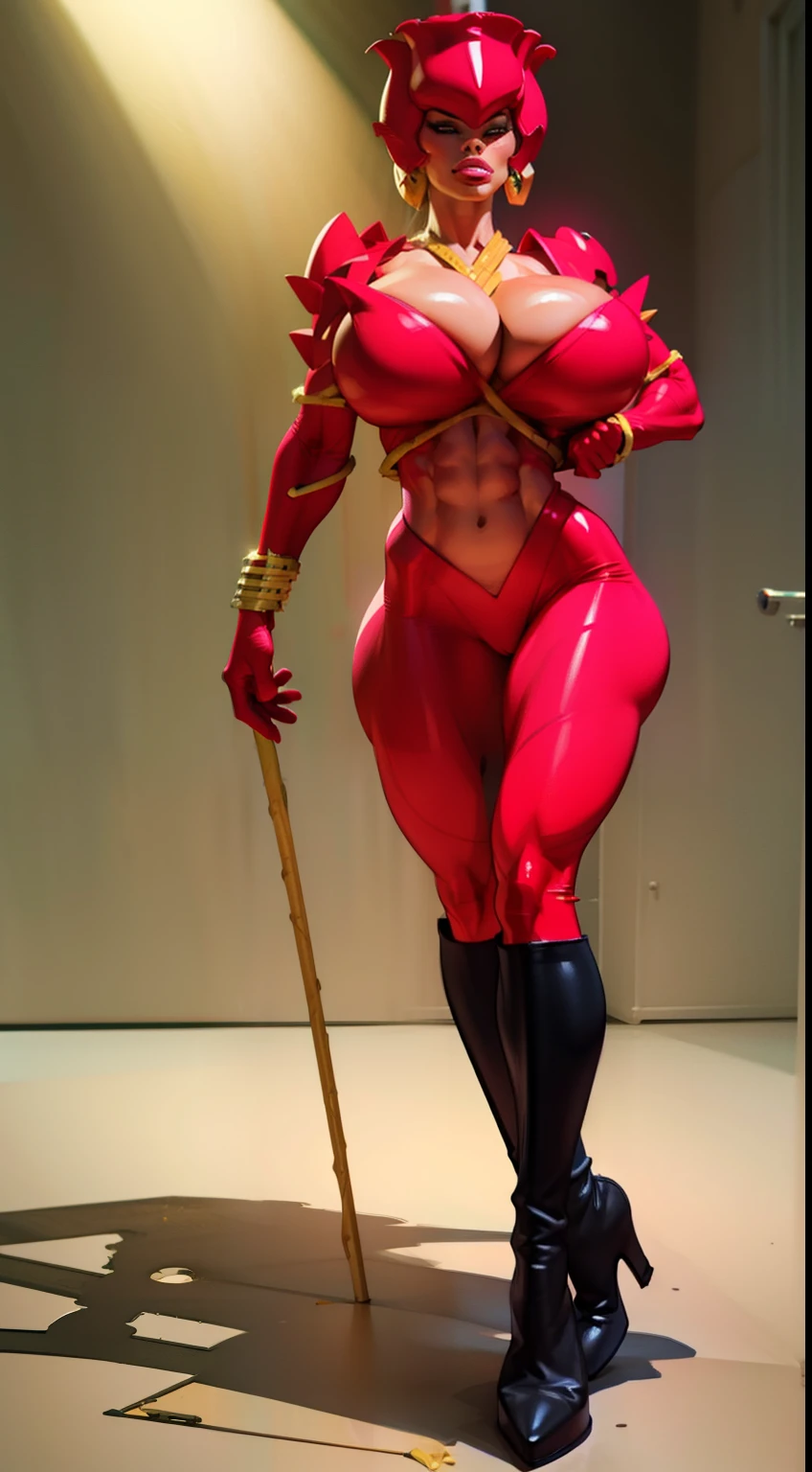 woman, rosemon, digimon, twerking, exposed midriff, (puffy lips:1.3), detailed eyes, ((slendered abs:1.3)),(((gigantic breasts:1.5))), wide hips, (puffy lips:1.5), slender abs,rim lighting, side light, cinematic light, ultra high definition, 8k, film grain,best shadow, (muscular legs), light particles, detailed skin texture, detailed gem armor texture, detailed face, intricate details, super detailed, bright, spiked heel boots