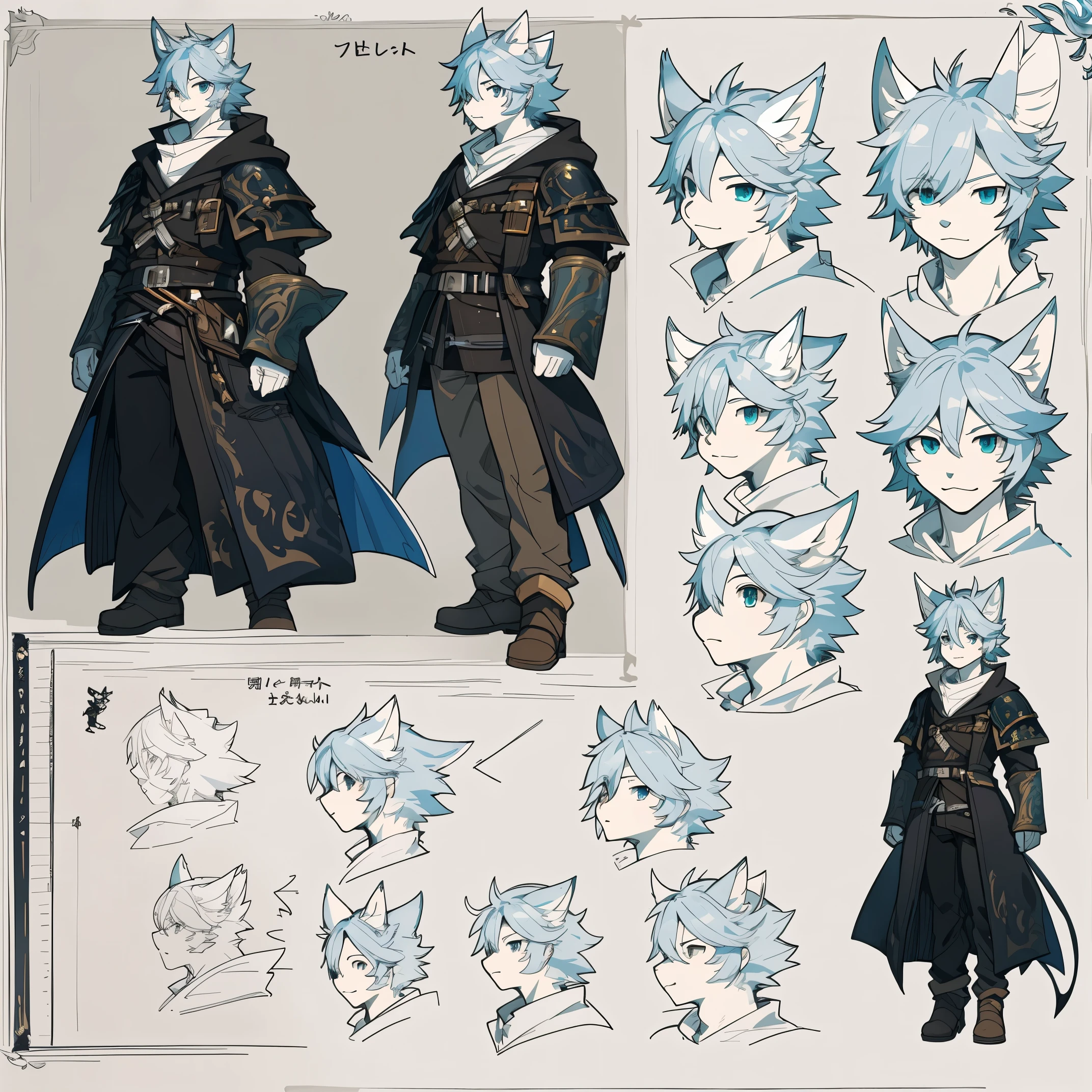((masterpiece)), (ultra detailed), (best quality), detailed background, (style of final fantasy), (concept art, character sheet),absurdres(highly detailed beautiful face and eyes)perfect anatomy(angelic handsome boy, kemono, )(furry anthro),
