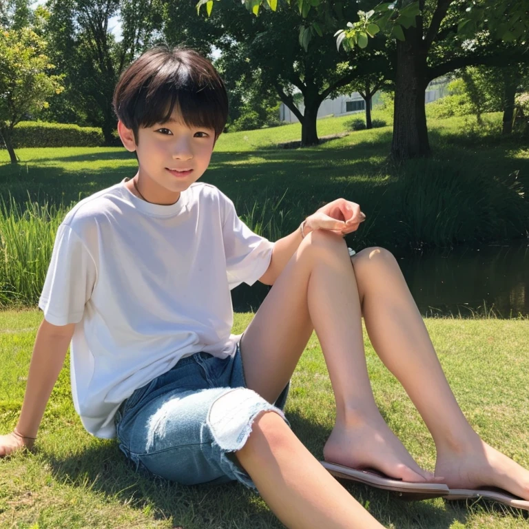 Shota, long white socks, cute