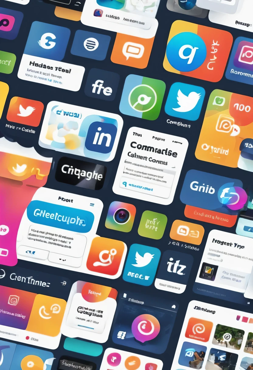 Engaging Social Media Graphics
A vibrant and eye-catching graphic depicting a social media feed or platform interface with engaging content elements (such as posts, comments, likes).
Incorporate text snippets or speech bubbles showcasing engaging captions, hashtags, and compelling content samples.
Highlight diverse content types (images, videos, infographics) to reflect the variety you offer in content creation