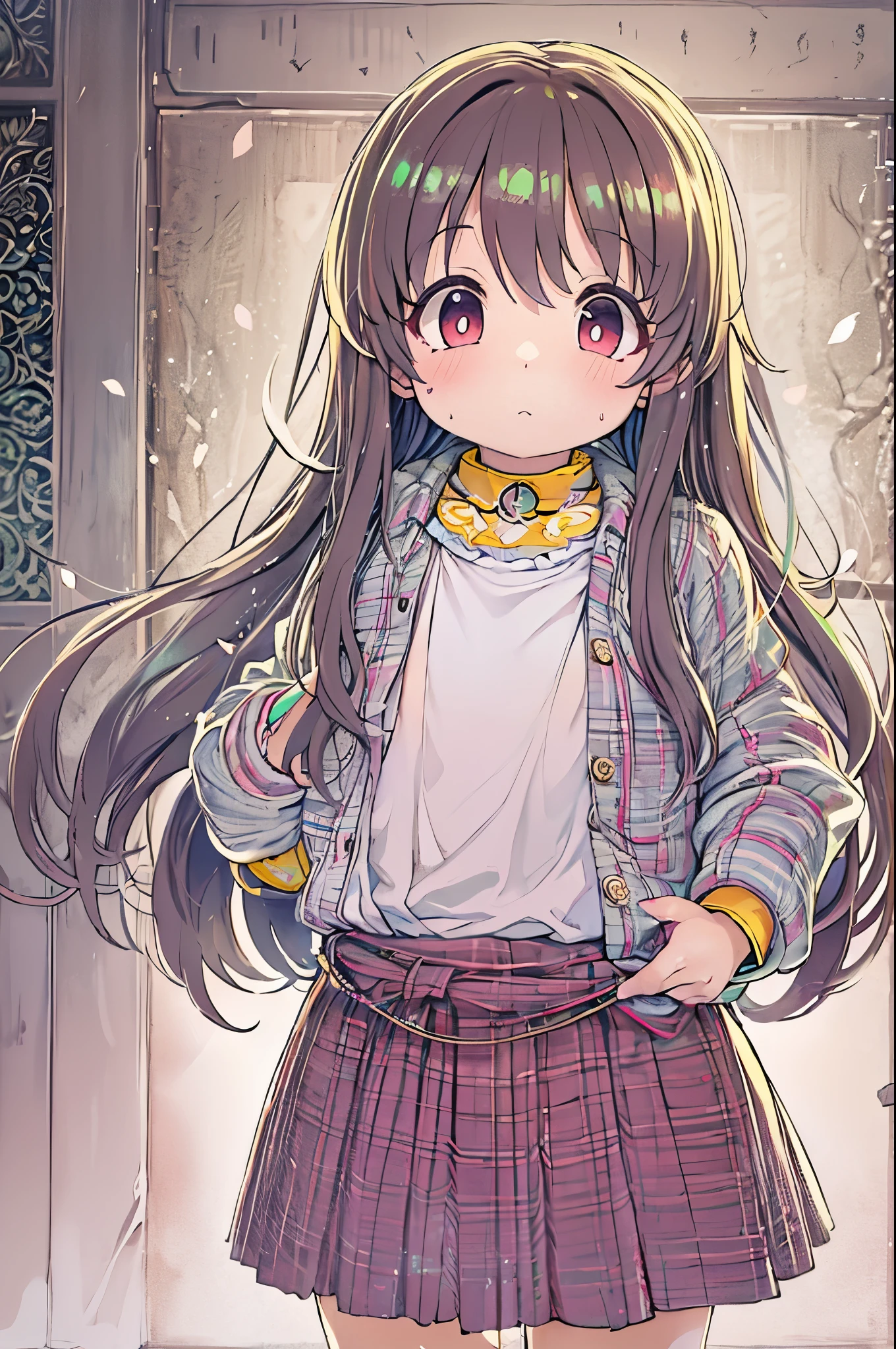 masutepiece、, huge-breasted, Straight hair、Anime Art、8 years old g