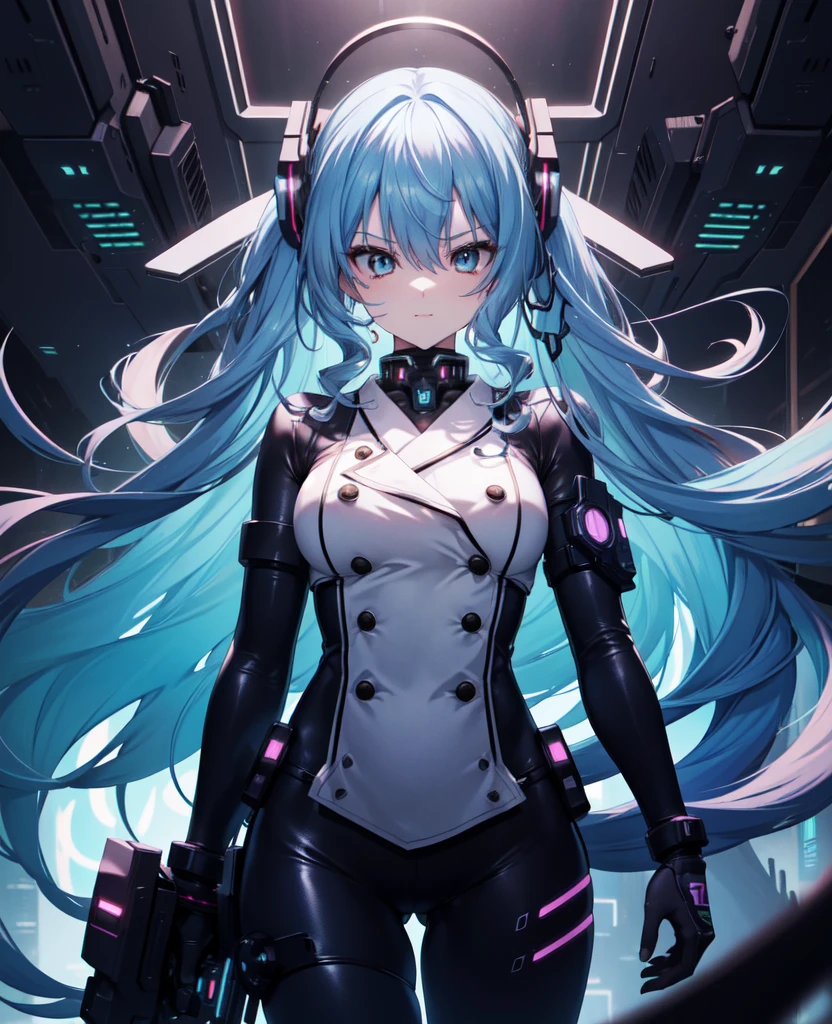 (cyber punk style:1.2), (Japanese cartoon, Cute big breasted hairy human:1), (very long blue curly hair, maam, Detailed faces), (small:1) , lacivious pose, ssmile, tmasterpiece, Best quality, sub surface scattering, Ridiculous resources, gentlesoftlighting, Anti-shading, detailedbackground,Suisei Hoshimachi