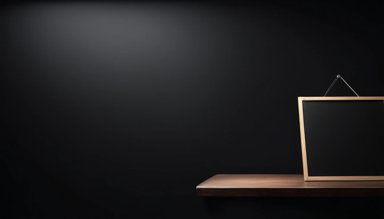 a high-resolution shot of a clean and empty blackboard, with soft lighting that accentuates the smoothness and richness of the black surface