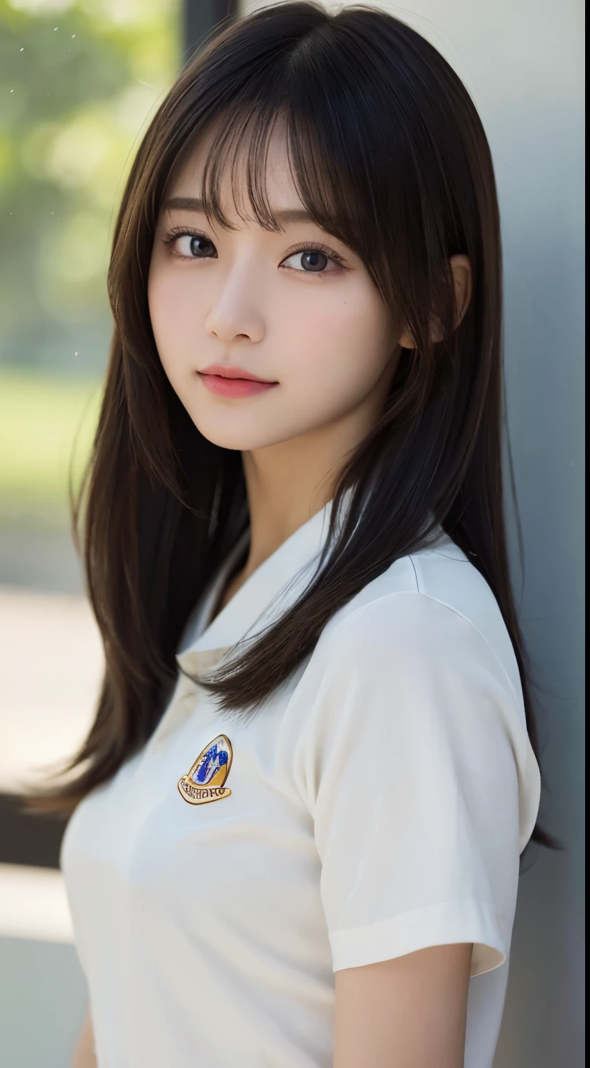 )、inside in room、(top-quality,masterpiece:1.3,超A high resolution,),(ultra-detailliert,Caustics),(Photorealsitic:1.4,RAW shooting,)Ultra-realistic capture,A highly detailed,high-definition16Kfor human skin、 Skin texture is natural、、The skin looks healthy with an even tone、 Use natural light and color、(One Woman)、japanes,,kawaii,A dark-haired,Middle hair,(depth of fields、chromatic abberation、、Wide range of lighting、Natural Shading、)、Valley Club、Volleyball uniform