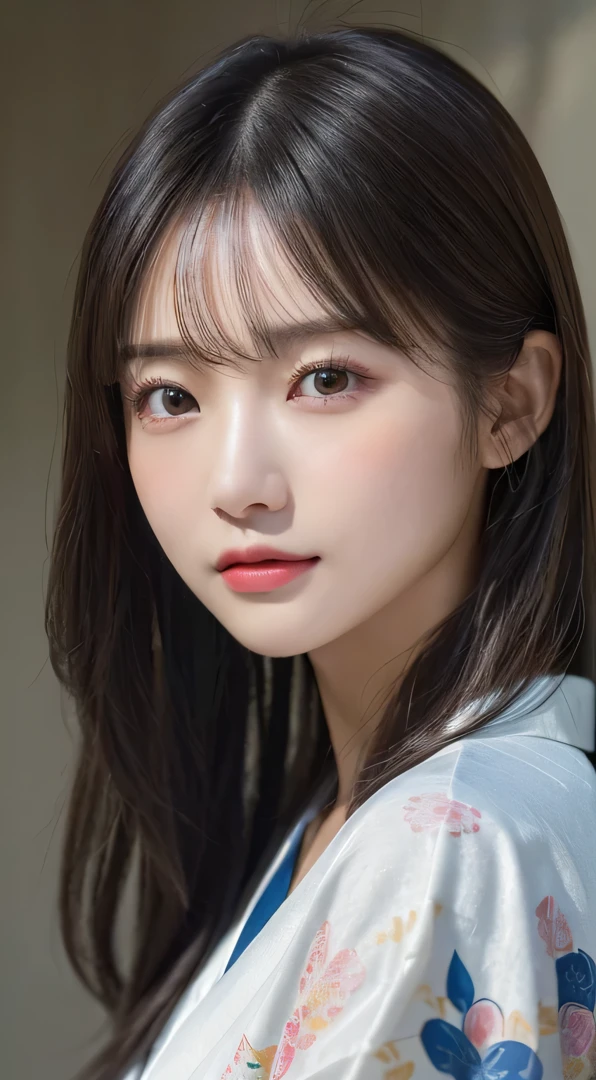 (Kimono)、(33yo)、(top-quality,masterpiece:1.3,超A high resolution,),(ultra-detailliert,Caustics),(Photorealsitic:1.4,RAW shooting,)Ultra-realistic capture,A highly detailed,high-definition16Kfor human skin、 Skin texture is natural、、The skin looks healthy with an even tone、 Use natural light and color、(One Woman)、japanes,,kawaii,A dark-haired,Middle hair,(depth of fields、chromatic abberation、、Wide range of lighting、Natural Shading、)、