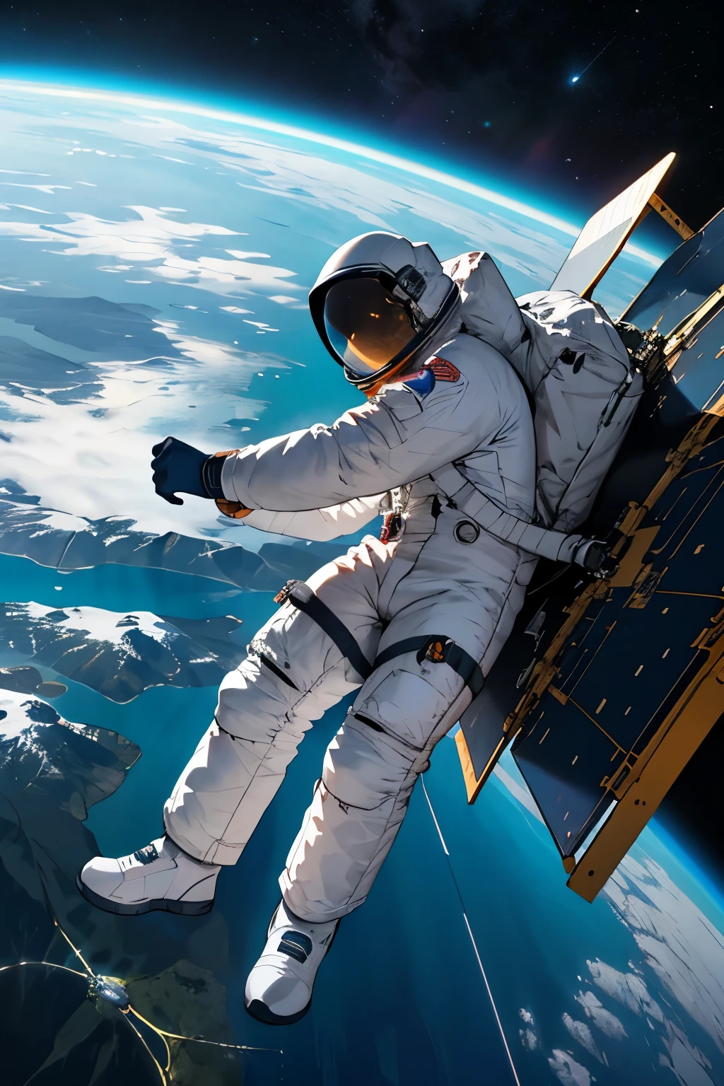 (Astronaut struggling to climb creative poster on snowy mountain), (struggling:1.37),(climb:1.1),(Background with:this is a planet), lonely astronaut, detailed astronaut, fully space suited, In space(on moon), key art, Inspired by Yoshihiko Wada, official posters, Character posters, Promotional poster art, promotional movie poster,