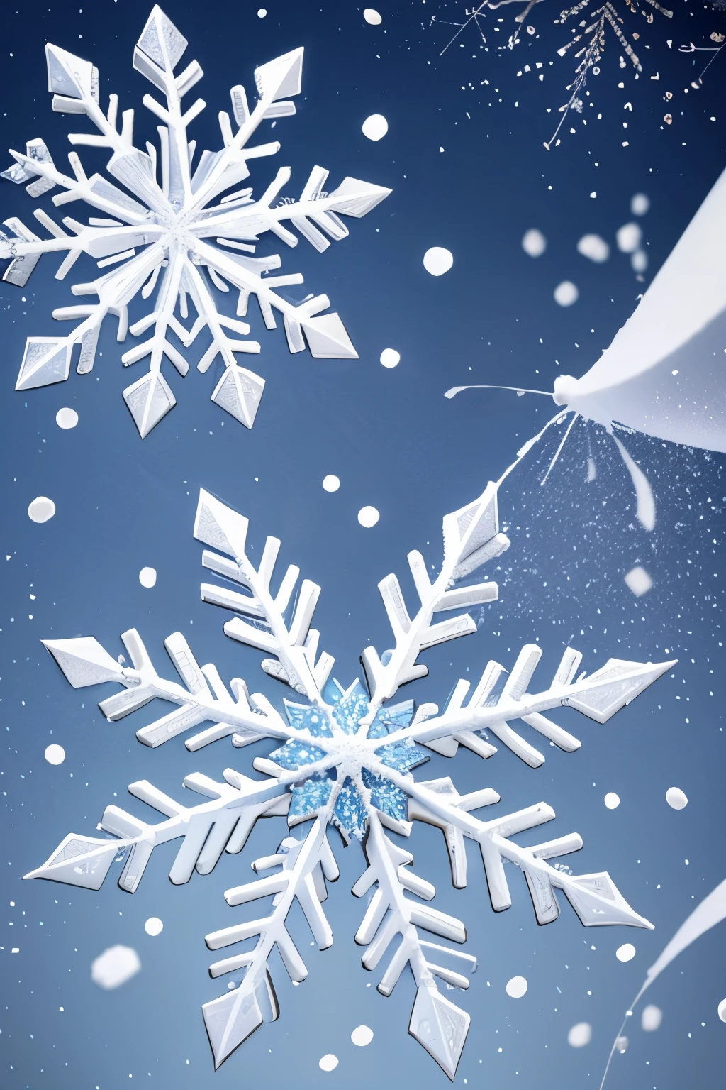 snowflake confetti