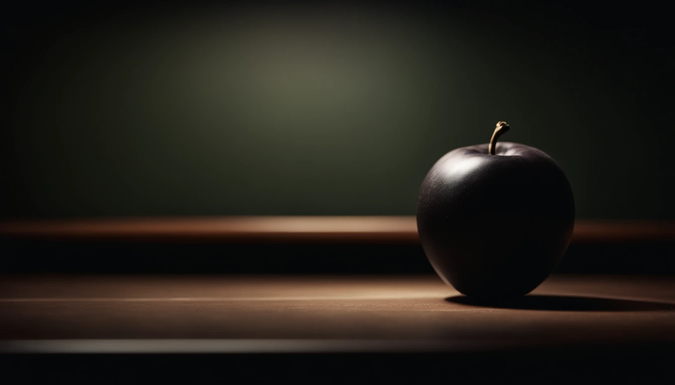 a close-up shot of an empty blackboard, highlighting the smoothness and richness of the black surface with soft lighting that enhances its texture