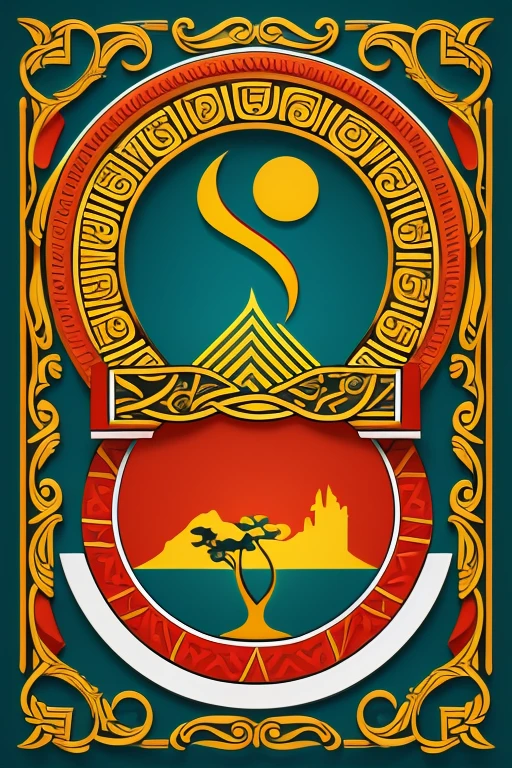 O logotipo , orisha, africano,
realista 8k,para b imagens de escrito .C & V. With Cape Verde culture.Adicione mais elementos culturais