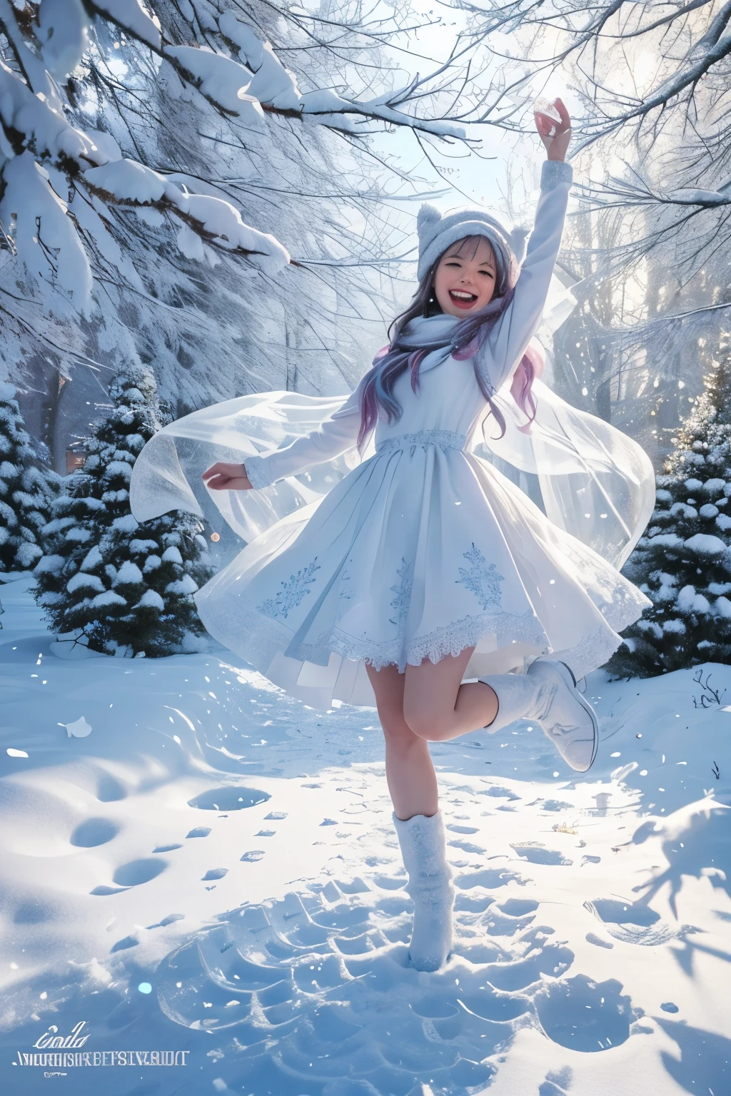 (best quality,highres),snowflake confetti,sparkling winter wonderland,delicate patterns,shimmering ice crystals:detailed and vivid,glittering snowflakes,magical snowy scene,fairy tale atmosphere,ethereal beauty,frosty charm,captivating winter fantasy,crisp and pure white landscape,glistening snow-covered trees,soft and fluffy snow,subtle light and shadows,dancing snowflakes in the air,mystical aura,serene and peaceful ambiance,whimsical and enchanting,icy splendor,magical celebration in the snow,joyful and festive,delightful winter surprise,colorful and vibrant confetti bursting out,playful and lively atmosphere,dazzling array of colors,celebration in full swing,happiness and excitement in the air,delightful contrast with the snowy backdrop,joyful moments captured in frozen time,memories of laughter and cheer,winter's magic in every corner,warm and cozy feeling amidst the cold,lively and dynamic composition,sparkling joy and merriment,memorable winter festivities,capturing the essence of joy and beauty.