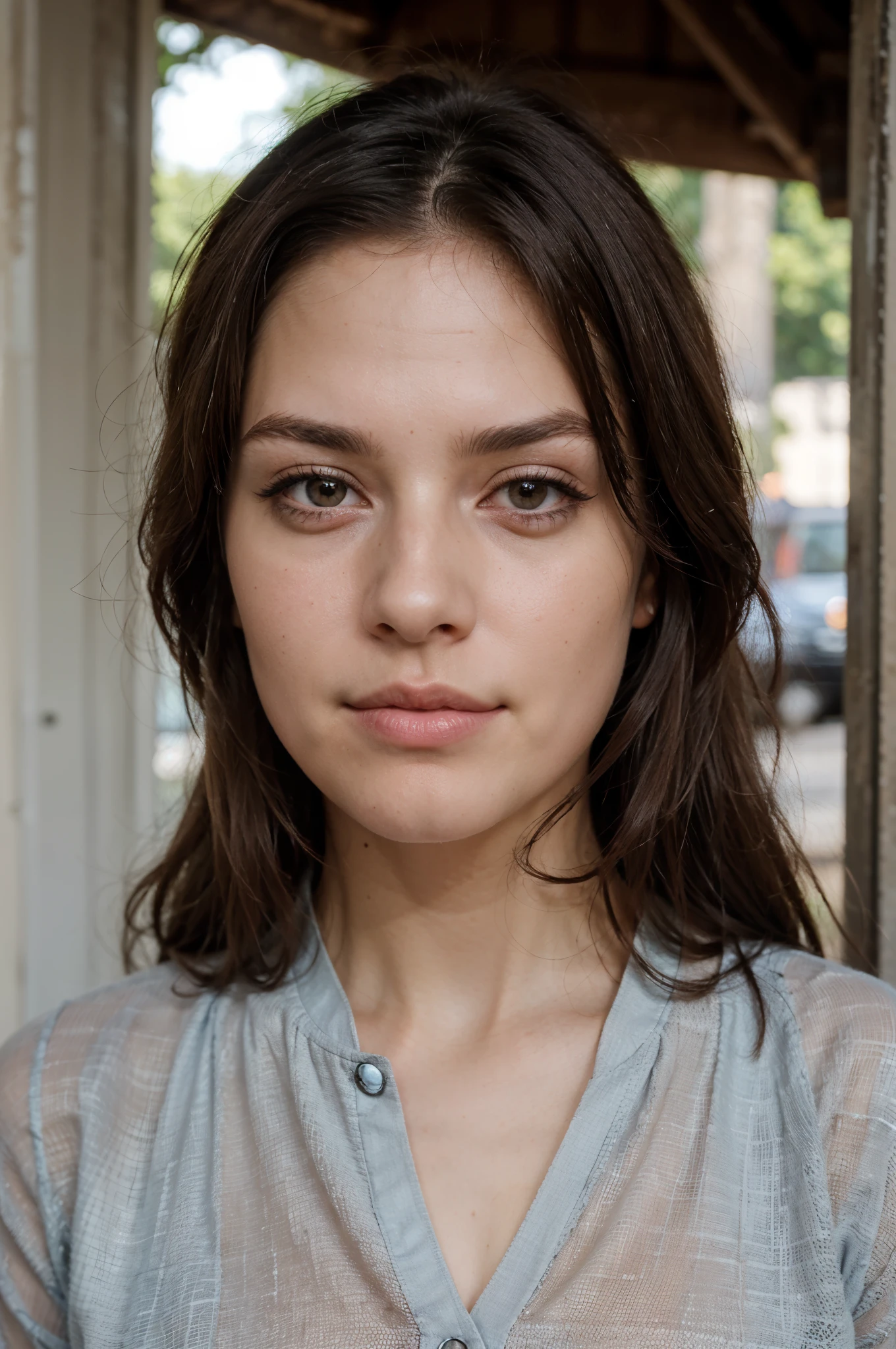 ((best quality)), ((Meisterwerk)), (Detailliert), Perfektes Gesicht, long perfect face, dark long hair, ((dark brown eyes)), charming face, perfect skin, full hair, schmalleres gesicht, ((30 jahre alt))