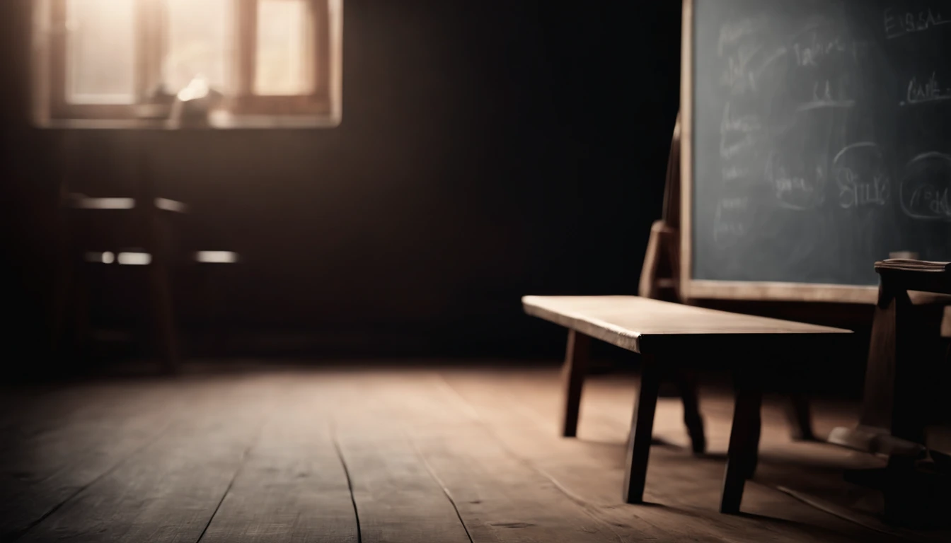 a creative shot of an empty blackboard