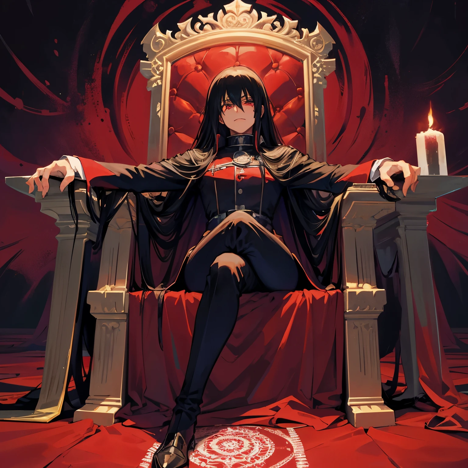 Tarot card, a morte, caveira, roupa preta, trono de pedra, foice, throne of bones and suffering