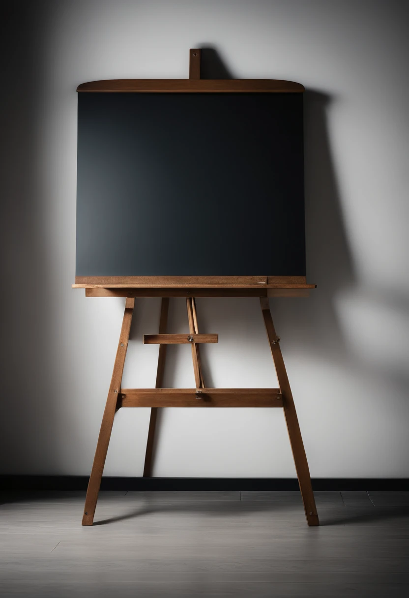 a minimalistic shot of an empty blackboard against a clean white or monochromatic background, showcasing the simplicity and elegance of the design