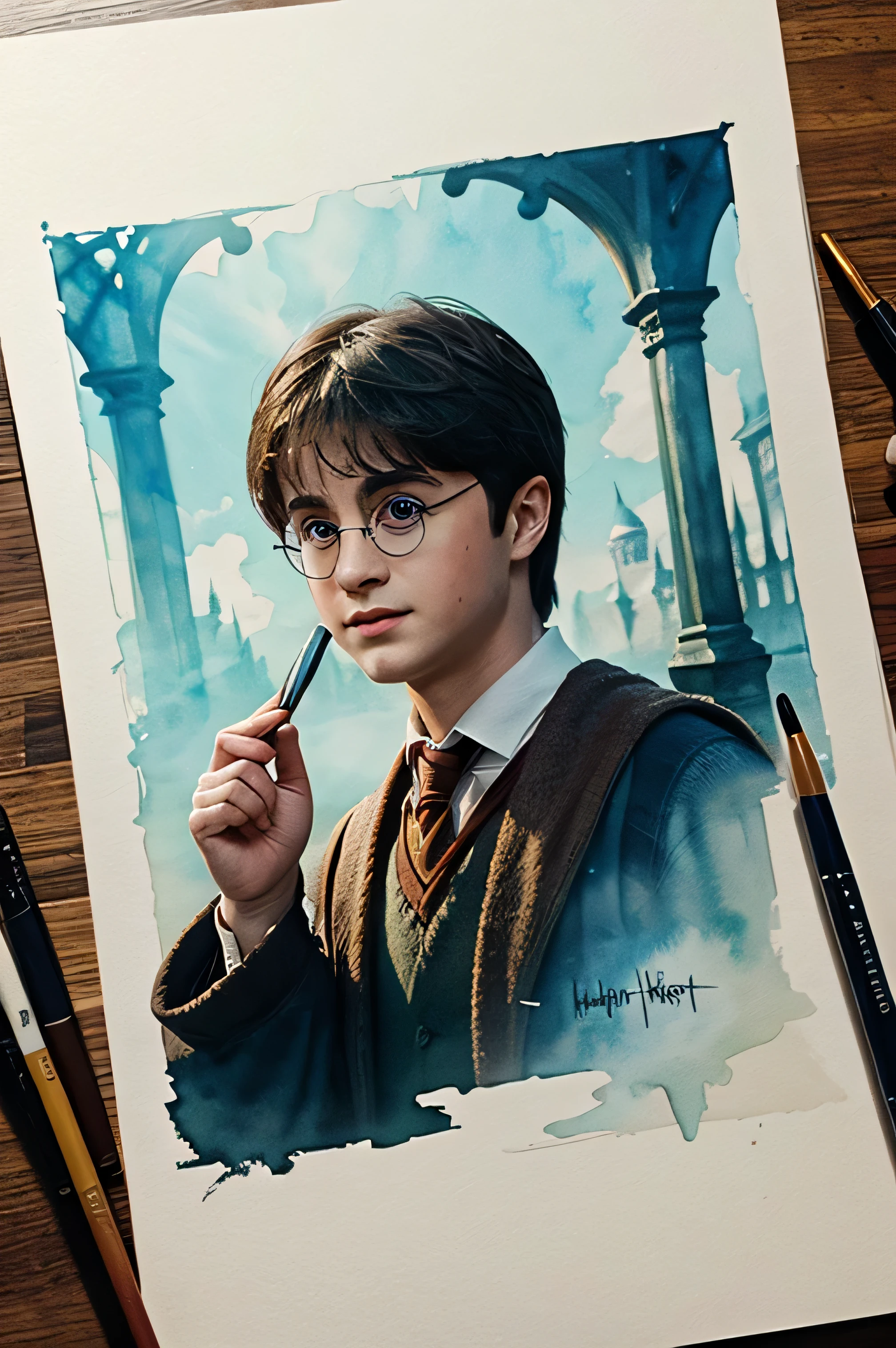 water color art for harry potter