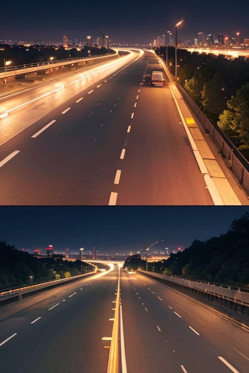 There is a car driving on the highway at night, Initial D animation screenshot, Rio de Janeiro in an animated film, anime movie screenshot, screenshot from the anime film, Screenshot of the 2012 animation, hd anime cityscape, anime movie backgrounds, anime scene, beautiful anime scenes, random background scene, anime screenshot
