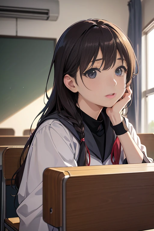 (best quality,4k,8k,highres,masterpiece:1.2),ultra-detailed,(realistic,photorealistic,photo-realistic:1.37),portrait,anime,beautiful detailed eyes,beautiful detailed lips,extremely detailed face,longeyelashes,large classroom,many people sitting in a row of chairs,typical anime classroom,anime scene,classroom in the background,sitting in the classroom,Kyoto Animation still shot,lecture hall and venue,in the classroom,anime camping,Yuru Camp,plot classroom,anime style by Madhouse Studio,in an anime movie,anime movie scene,anime backdrop,kyoto animation style,anime studio,