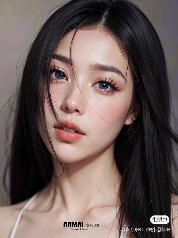 Masterpiece, Best Quality, Ultra-detailed, Extremely detailed, realistic woman face close up, cutes, loving big eyes, Light big eyes, Clean lips, round slanted eyes, Korean make-up, young cute face, Friendly Eyes, Deep and charming eyes, Realistic beautiful big eyes)