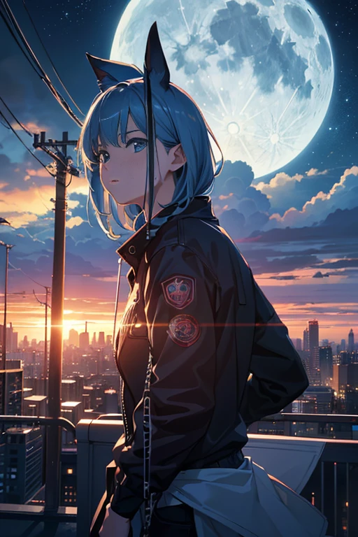 (best quality,4k,8k,highres,masterpiece:1.2),ultra-detailed,(realistic,photorealistic,photo-realistic:1.37),city street at night[city street at night],full moon,clouds in the night sky,shining moon in the clear and magnificent night sky,moon in the background,in the background of the moon,anime scenery,anime still frame,anime background,new moon,night!!,anime screenshot from 2012,anime sky,anime screenshot from 2019