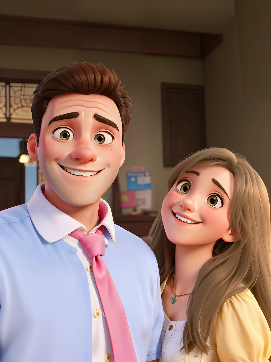 Random background that matches the couple's smile