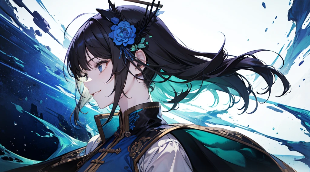(Absurde, hight resolution, ultra-detailliert), 1guy, Adults, bonito, female pervert々Right, finely eye, dark-colored hair, Fantasia, Complex pattern, 详细的脸, a throne, magical effect, Best Ratio: 4fingers and 1thumb, icy, intense cold, cold wave, smil, (Dutch Angle), Mouth closed, female pervertの子のスパンデックス服を着る"Generate a high-quality icon featuring the profile of a smiling girl with gray hair, who is a game streamer. Capture her in a side view, highlighting her joyous expression as she engages in game streaming. Ensure that the icon exudes positivity and enthusiasm. The gray hair should have a soft and realistic texture, and her smile should radiate warmth. Craft a composition that includes subtle gaming elements, perhaps a headset or controller, to emphasize her role as a gamer. Use vibrant colors to enhance the overall appeal, and create an atmosphere that reflects the excitement of live streaming. Pay attention to the details of her facial features, emphasizing a sense of approachability and friendliness. The background should be clean and complementary to the character, allowing her joyful personality to take center stage. Aim for a visually appealing and inviting icon that conveys the spirit of gaming and streaming with a touch of charm."